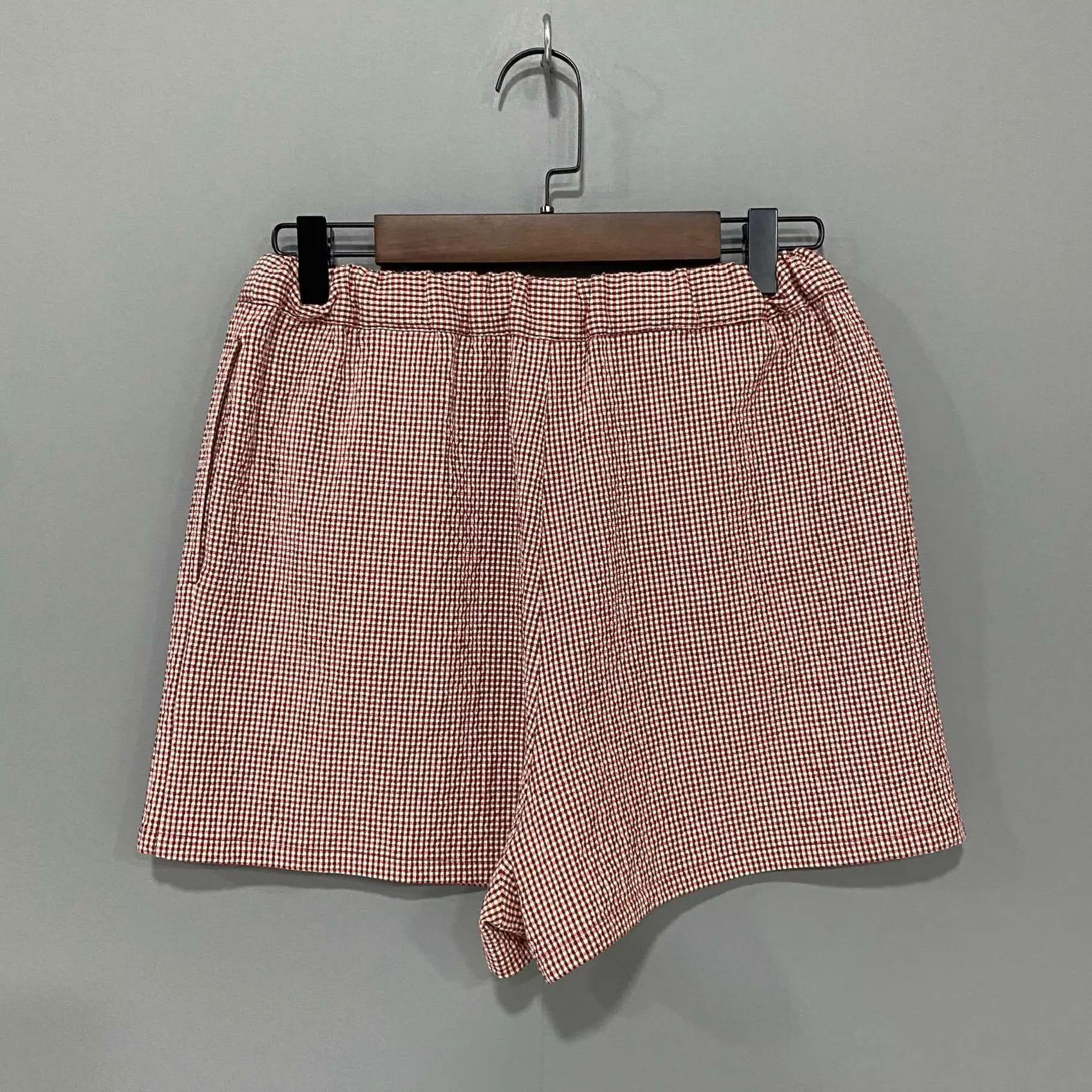 Hermes HERMES Red Mountain Check Embroidered Shorts 34 Size 25" / US 0 / IT 36 - 1 Thumbnail