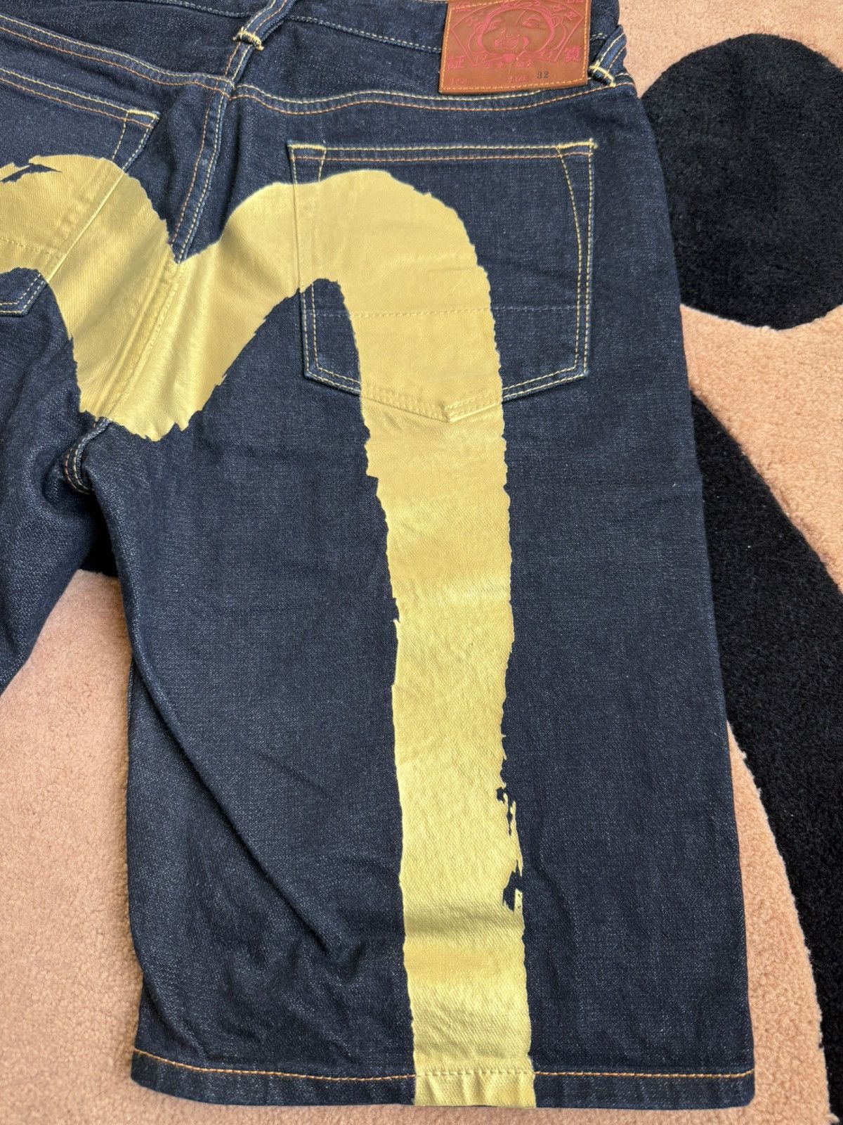 Evisu EVISU golden paint daicock denim shorts！size：32 Size US 32 / EU 48 - 5 Thumbnail