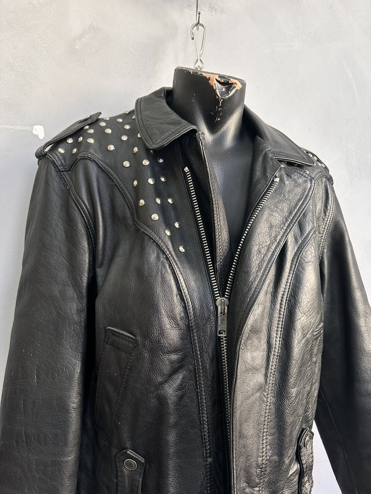 14th Addiction Vintage Leather Jacket Schott Racing Moto Y2K Avantgarde GOA Size US M / EU 48-50 / 2 - 2 Thumbnail
