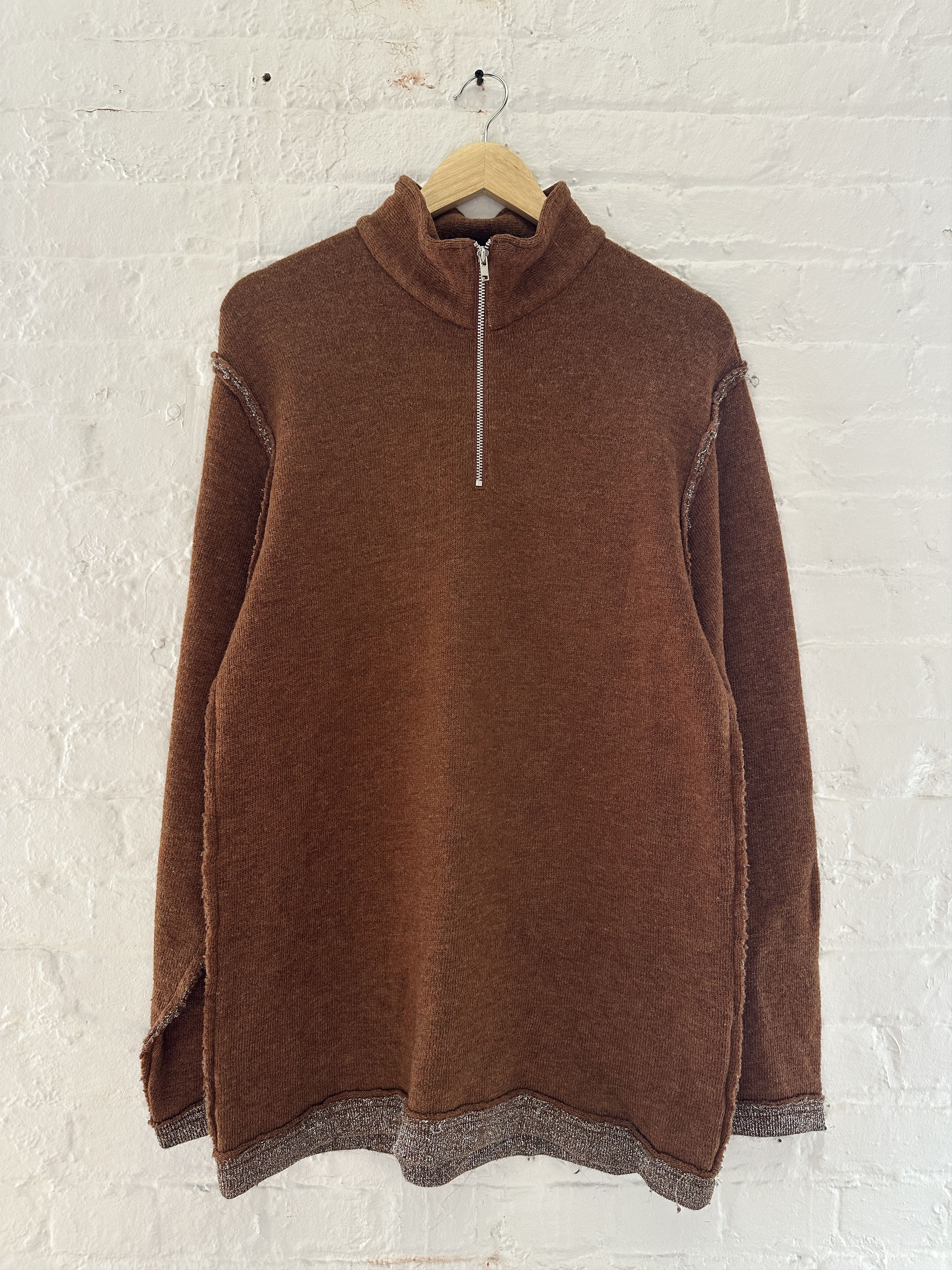 Comme des Garcons Comme des Garcons Homme Wool Knit Quarter Zip Size US S / EU 44-46 / 1 - 1 Thumbnail