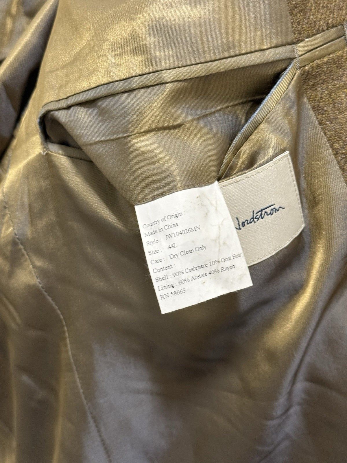 Loro Piana Mens Blazer Ing Loro Piana Cashmere Coarsehair Goat Wool Size 44L - 18 Thumbnail