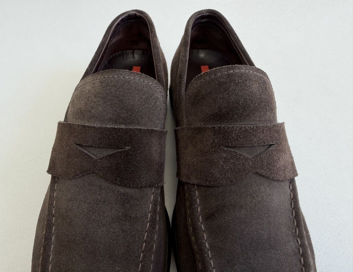 Prada Brown Suede ‘Square Toe’ Loafers Size US 8 / EU 41 - 7 Thumbnail