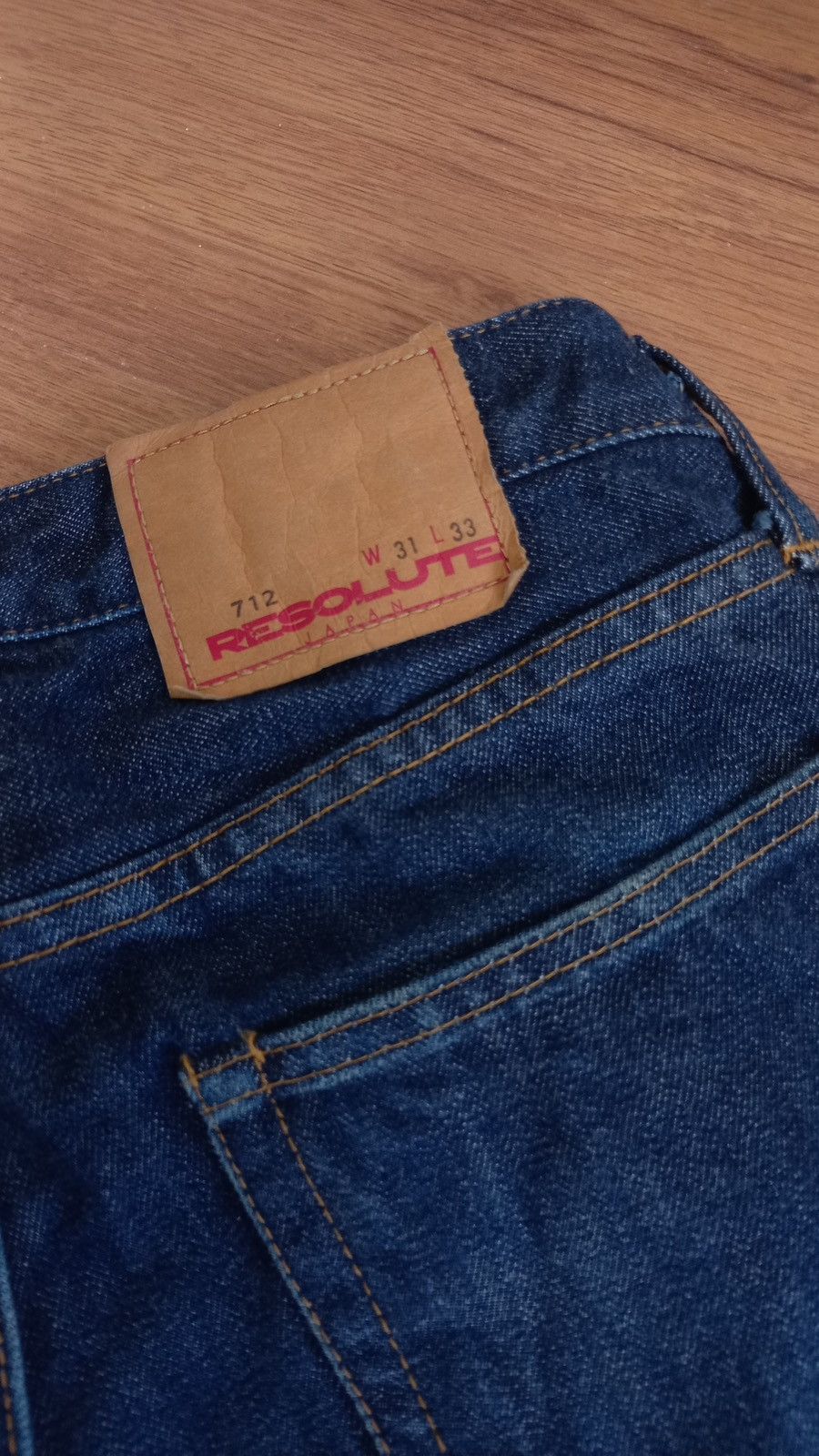 RESOLUTE Resolute 712 Denim Blue Jeans Made In Japan W31 Selvedge Size US 31 - 14 Thumbnail
