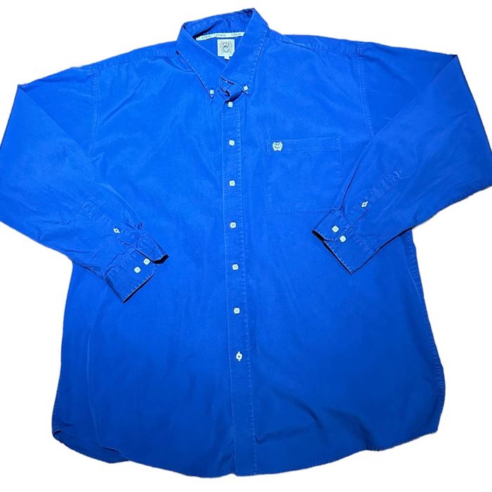 Cinch Cinch Mens XXL Royal Blue Long Sleeve Western Shirt Cotton | Grailed