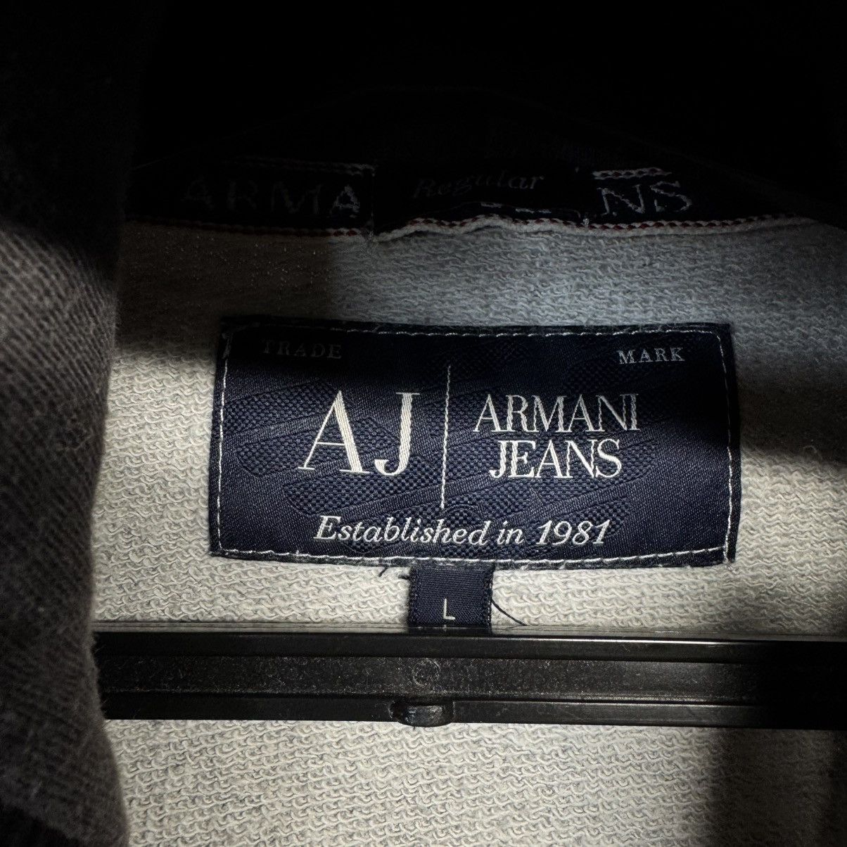 Armani × Vintage Crazy Vintage Armani jeans Hoodie zip up Size US L / EU 52-54 / 3 - 3 Thumbnail