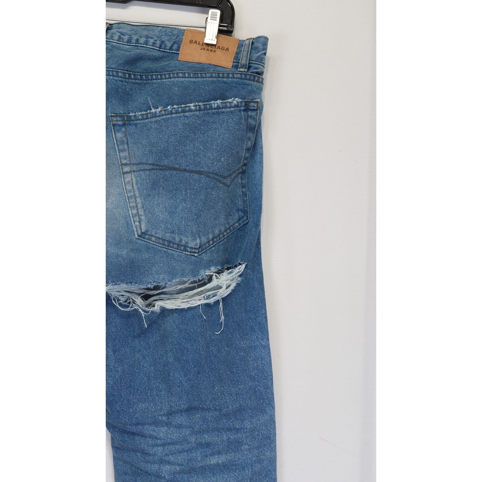 Balenciaga o1rshd1 Japanese Indigo Denim Normal Fit Pants Electric Blue Size US 34 / EU 50 - 15 Thumbnail