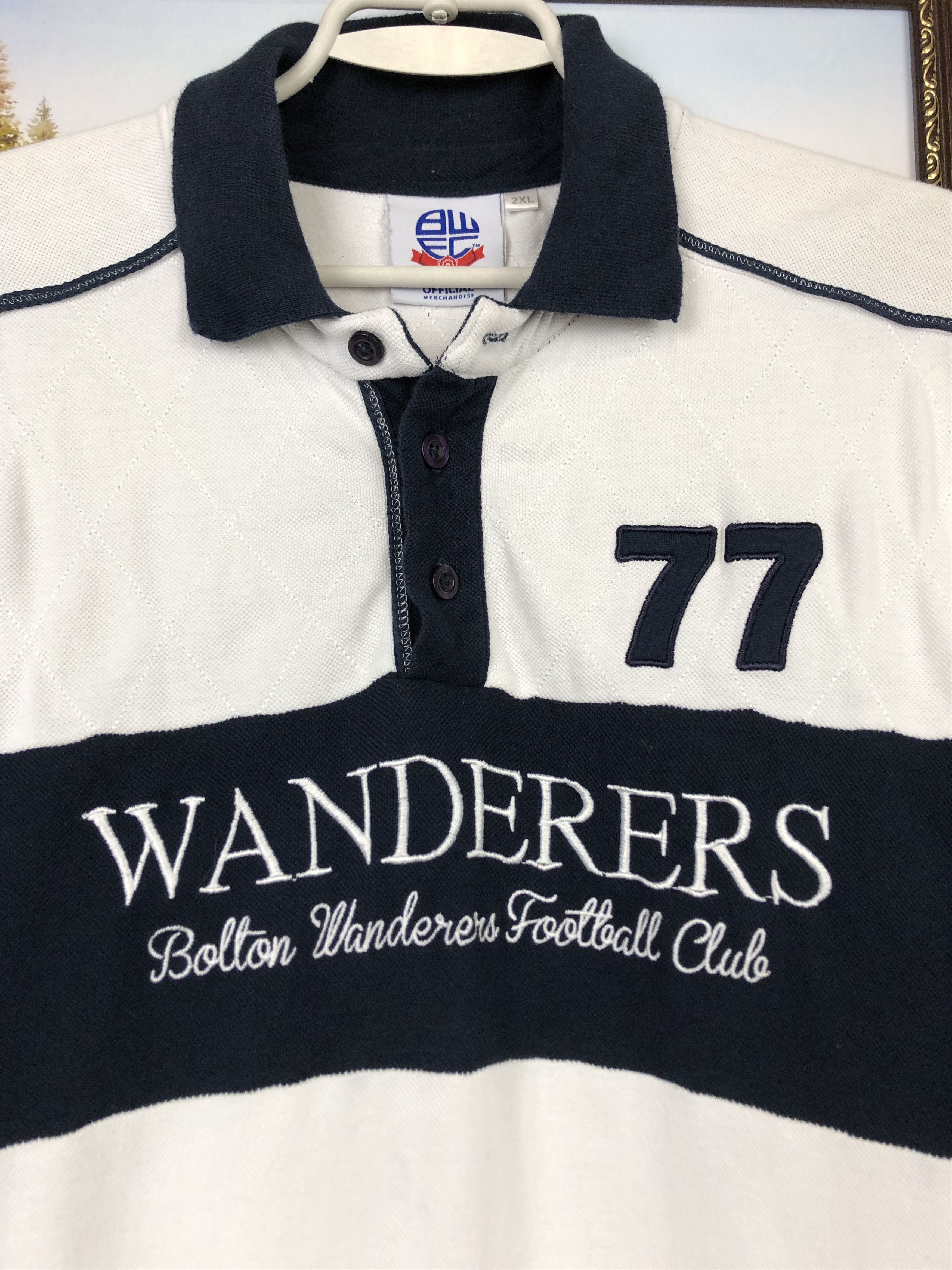 Vintage Bolton Wanderers Football Polo Shirt Soccer Jersey Tee Size US XXL / EU 58 / 5 - 3 Thumbnail