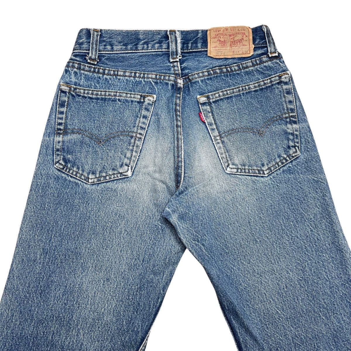 Levi's Vtg 1980s Levi’s 701 Button Fly Student USA Blue Denim Jeans Size 25" / US 0 / IT 36 - 6 Thumbnail