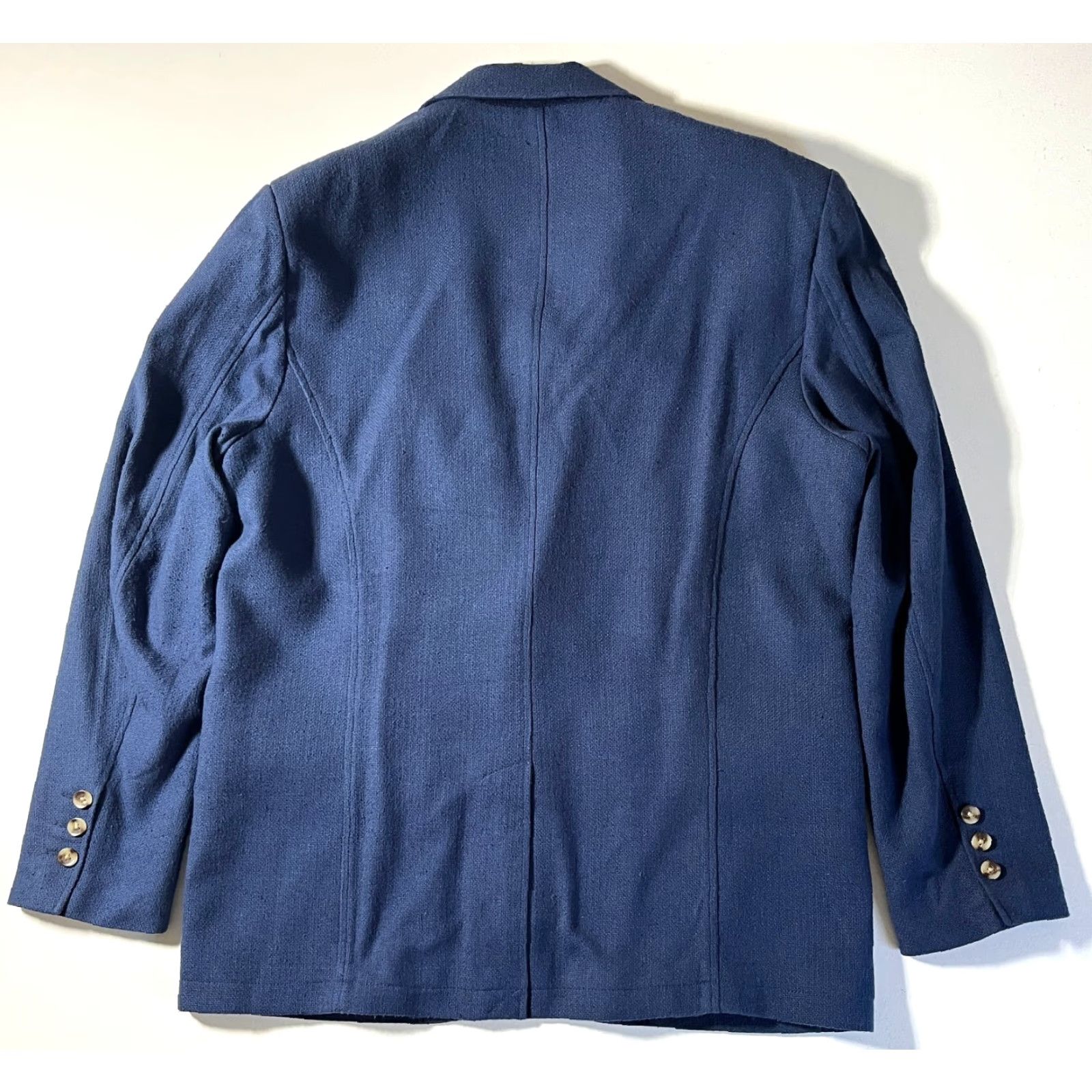 The Territory Ahead VINTAGE Territory Ahead Blazer Jacket Men 42R Blue Silk Regular Buttons Pockets Classic, Preppy Clothing Size 42R - 5 Thumbnail