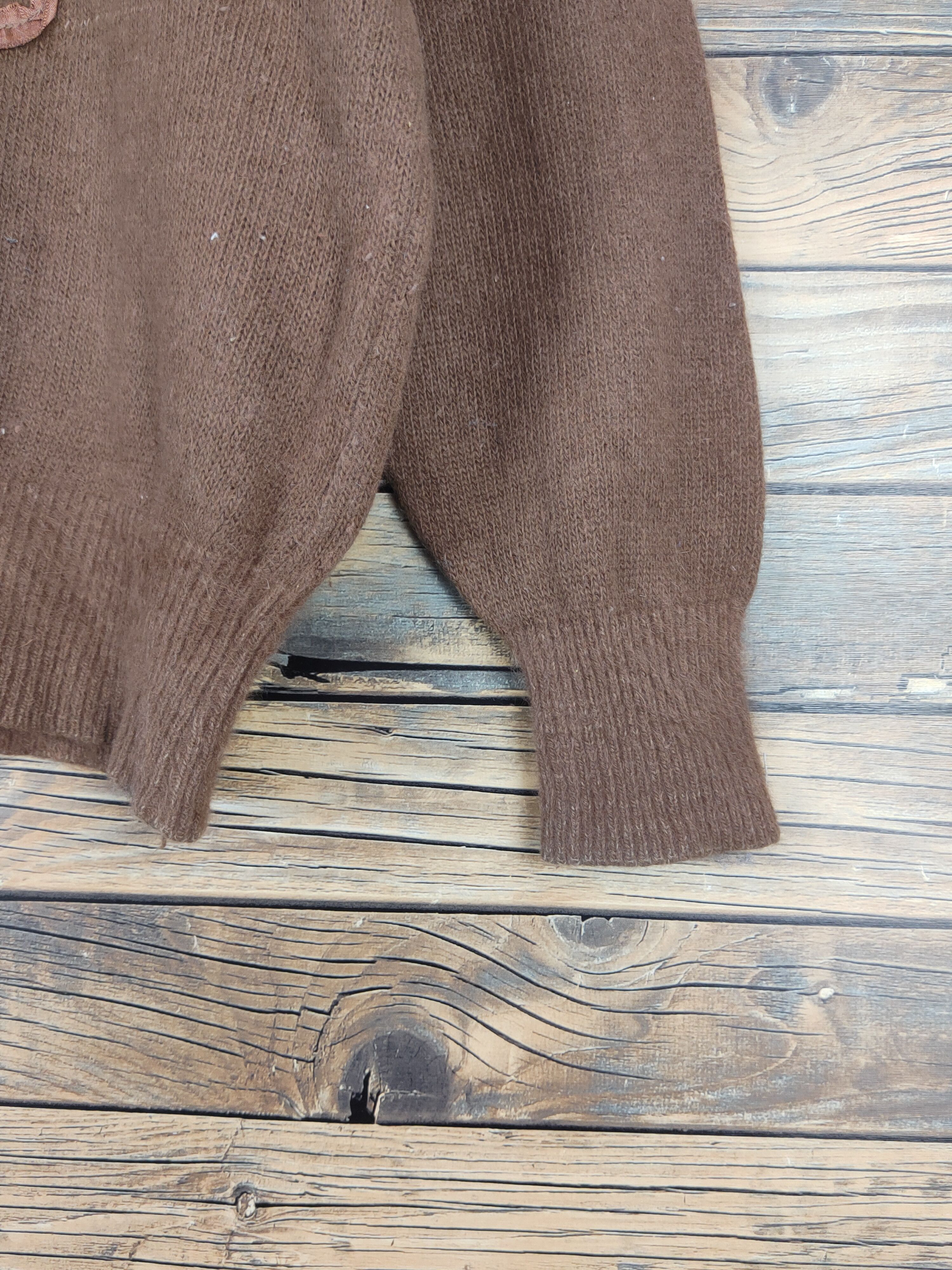 Homespun Knitwear × Japanese Brand × Vintage Charcas Brown art design Knitwear Sweatshirts #W1081 Size M / US 6-8 / IT 42-44 - 6 Thumbnail