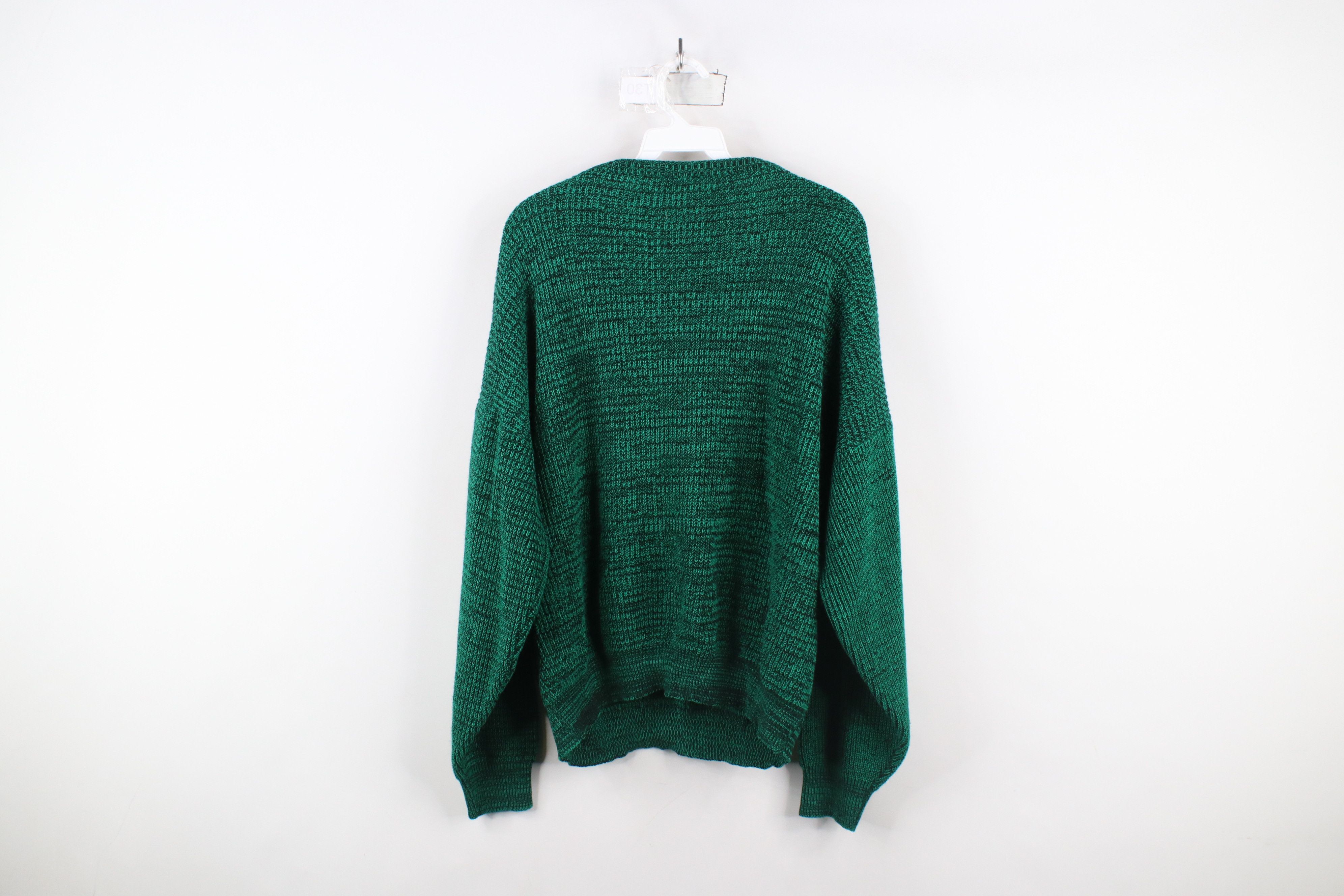 Vintage Vintage 90s Streetwear Fit Chunky Ribbed Knit Sweater Green Size XL / US 12-14 / IT 48-50 - 8 Thumbnail