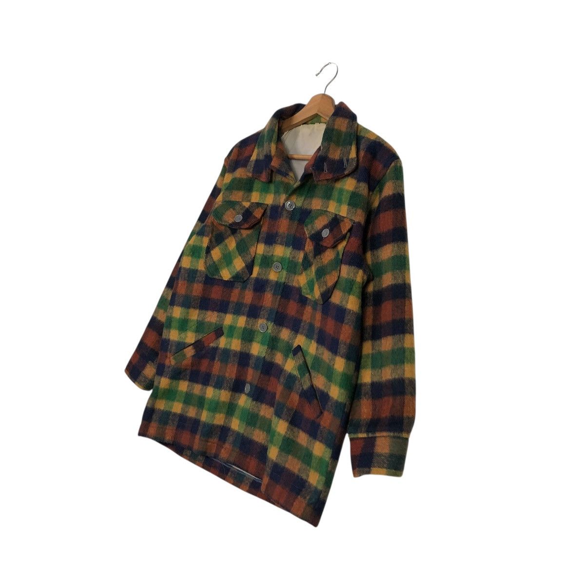 Japanese Brand 🔥VINTAGE WOOL CHORE JACKET TARTAN UNBRANDED ISSEY MIYAKE Size US M / EU 48-50 / 2 - 4 Thumbnail