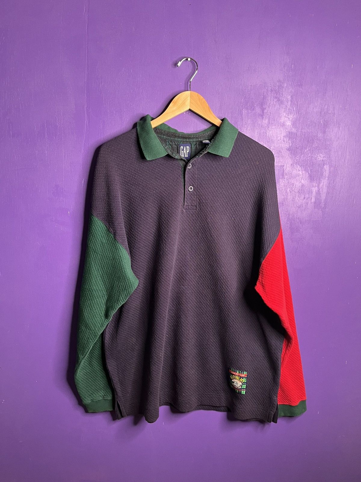 Gap × Vintage Vintage 90s GAP glacier climb long-sleeve polo shirt Size US XL / EU 56 / 4 - 1 Thumbnail