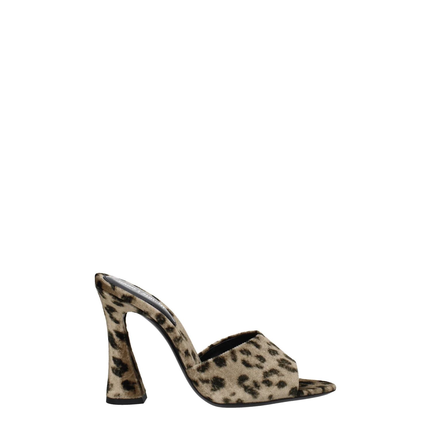 Saint Laurent Paris ob1o1e1124 Velvet Sandals in Beige Size US 6 / IT 36 - 1 Thumbnail