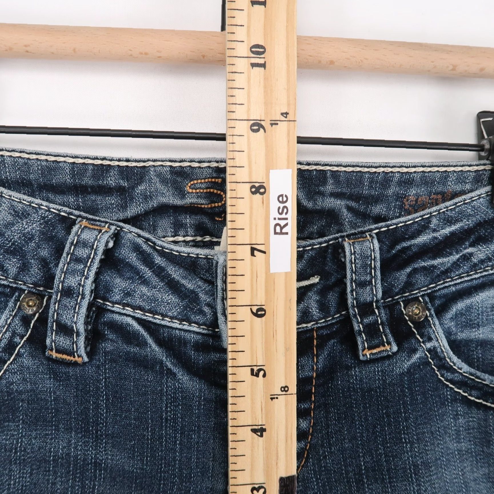 Silver Jeans Co. Silver Jeans Capri Cropped Jeans Womens 26 Blue Medium Wash Denim Stretch Pockets Rise Low 26x25.5, Regular Size 26" / US 2 / IT 38 - 7 Thumbnail