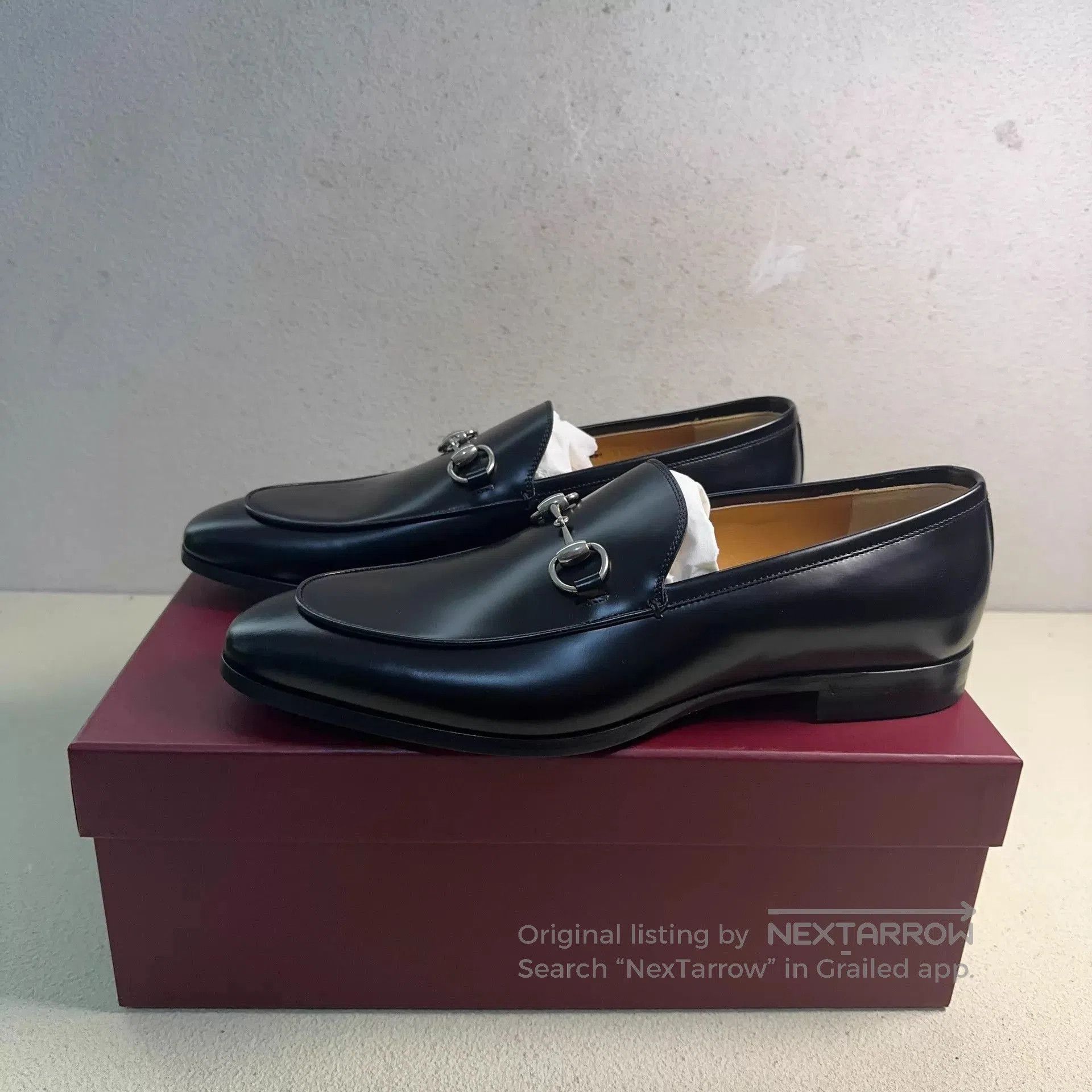 Gucci Black Leather Slip-On Loafers Size 9 Size US 9 / EU 42 - 1 Thumbnail