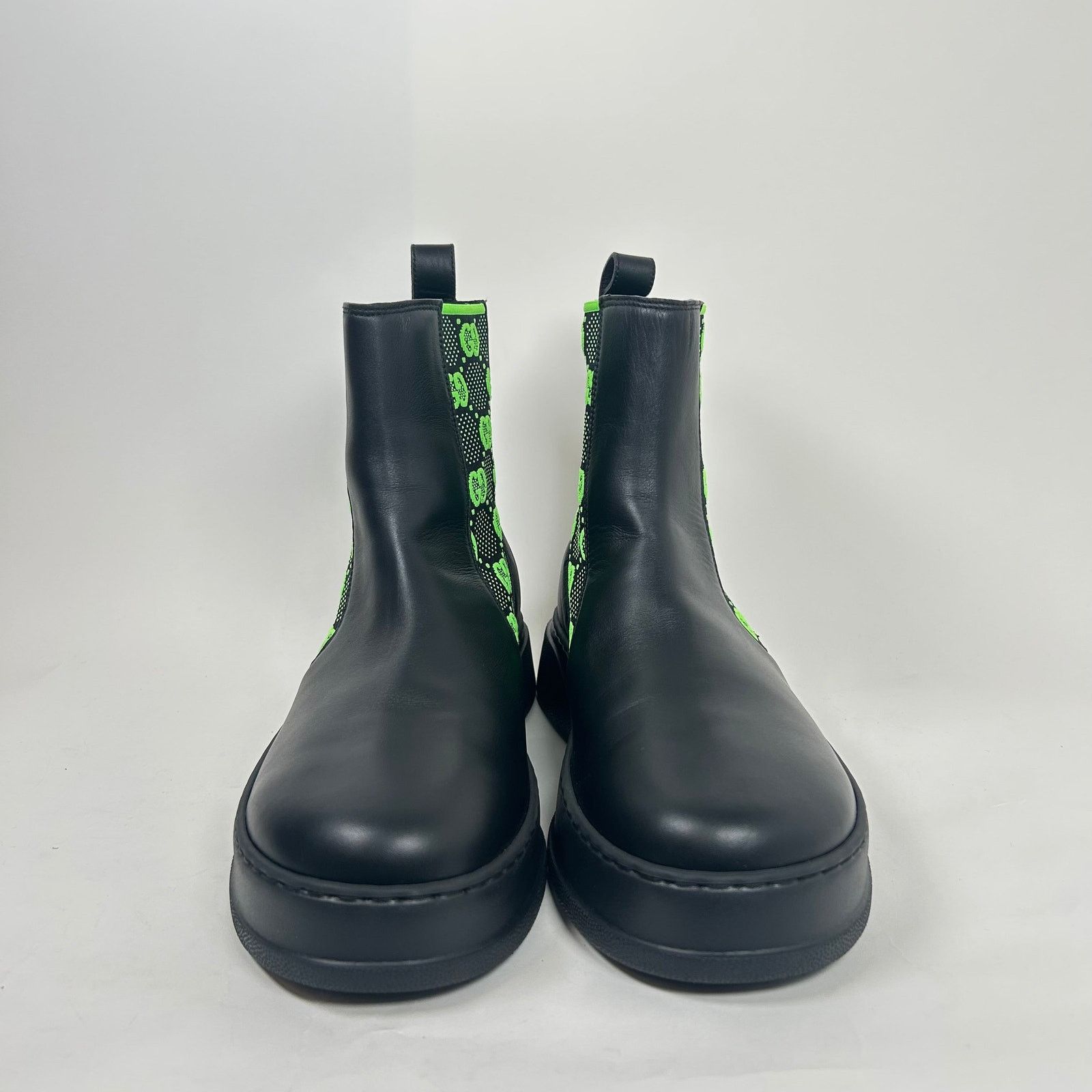 Gucci Gucci Black/Green Elastic Chelsea Boot Size GG 8.5 Size US 9.5 / EU 42-43 - 2 Thumbnail