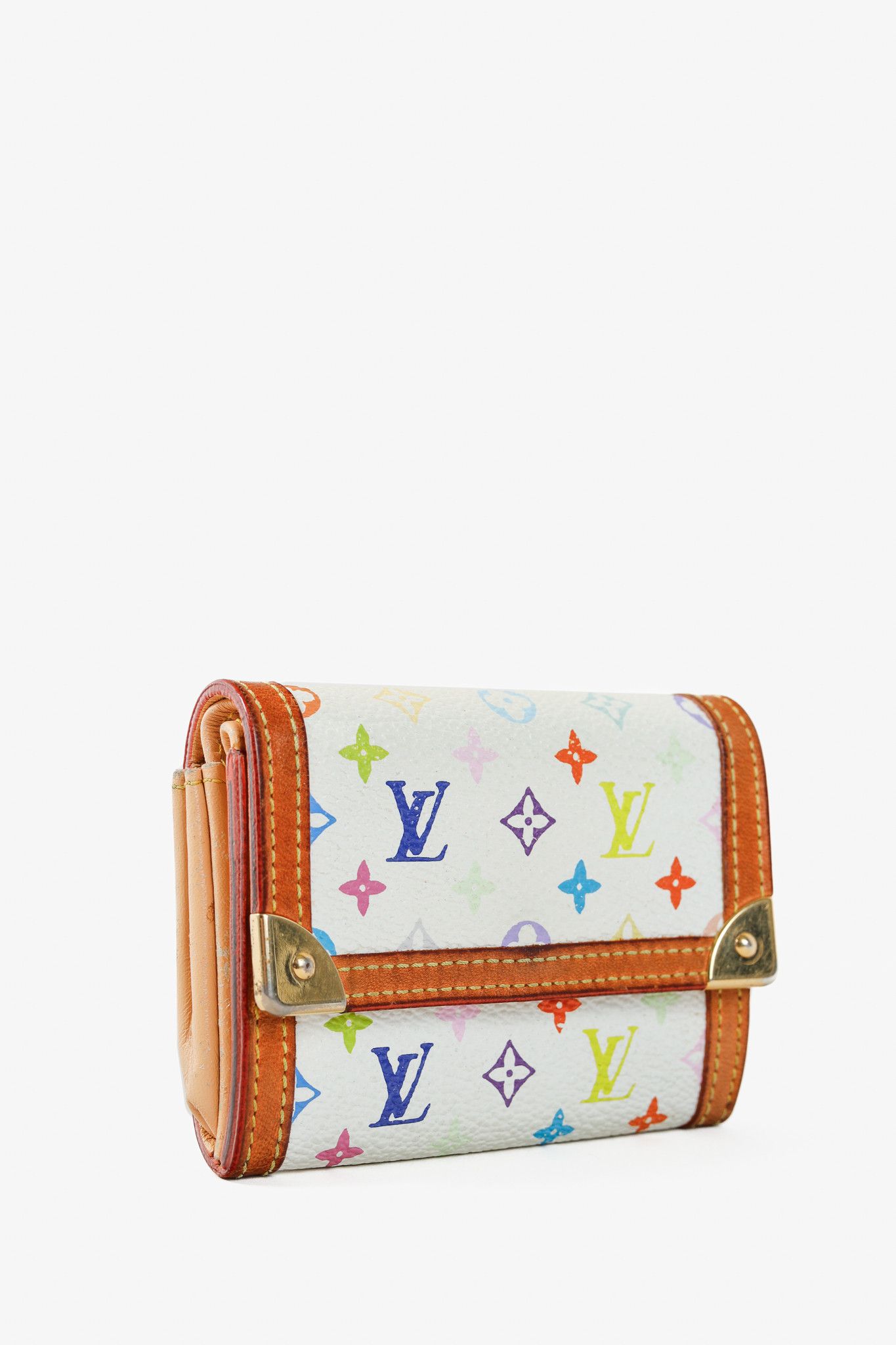 Louis Vuitton Louis Vuitton Monogram Porte-Monnaie Plat White Coin Purse Size ONE SIZE - 2 Thumbnail