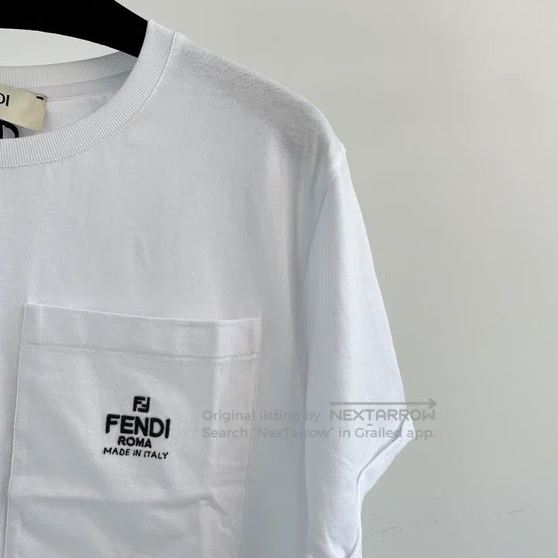 Fendi Fendi Letter Print Crewneck Straight Short Sleeve Size M / US 6-8 / IT 42-44 - 3 Thumbnail