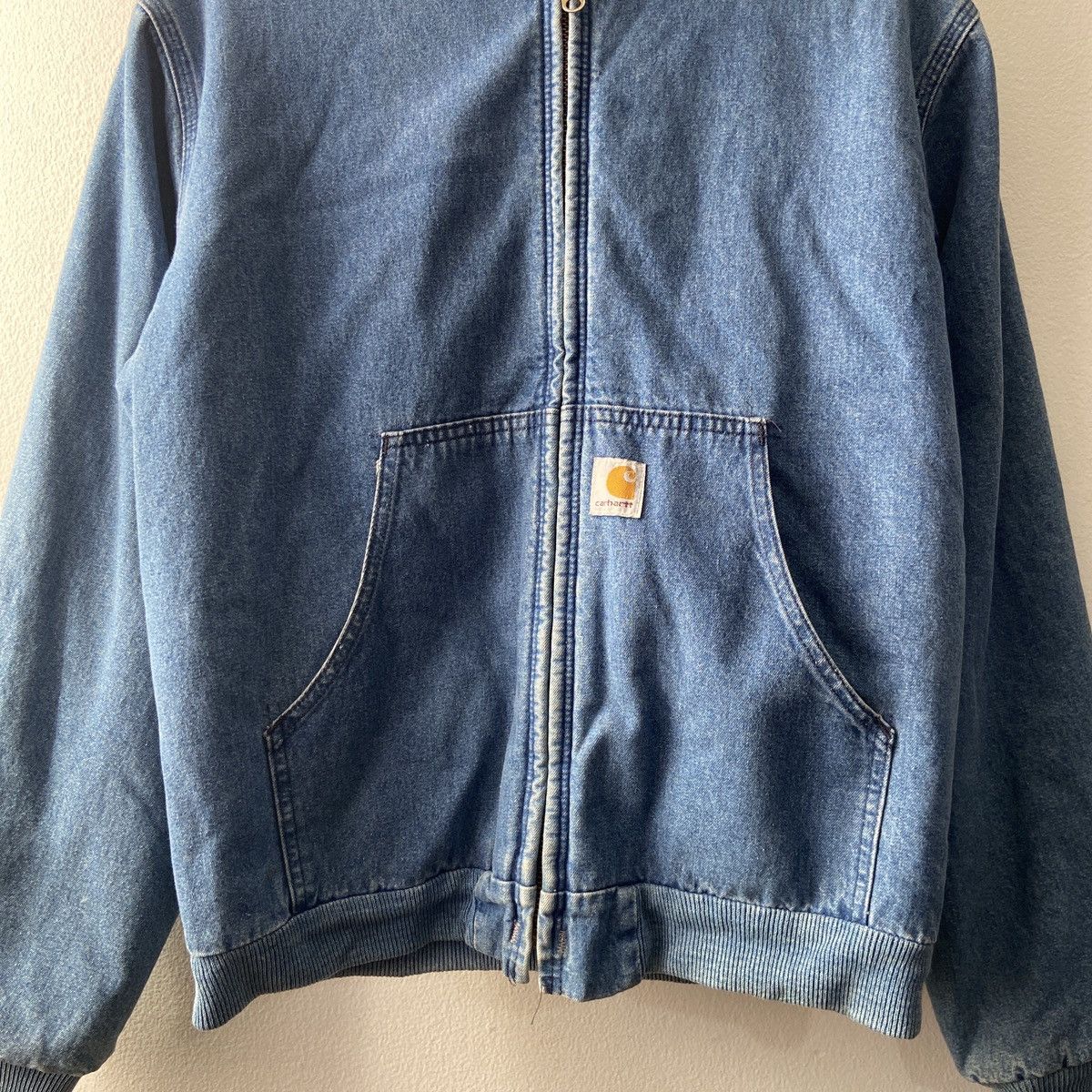 Carhartt × Vintage Carhartt Blue Denim Vintage Active Jacket Y07 DST Size US S / EU 44-46 / 1 - 4 Thumbnail