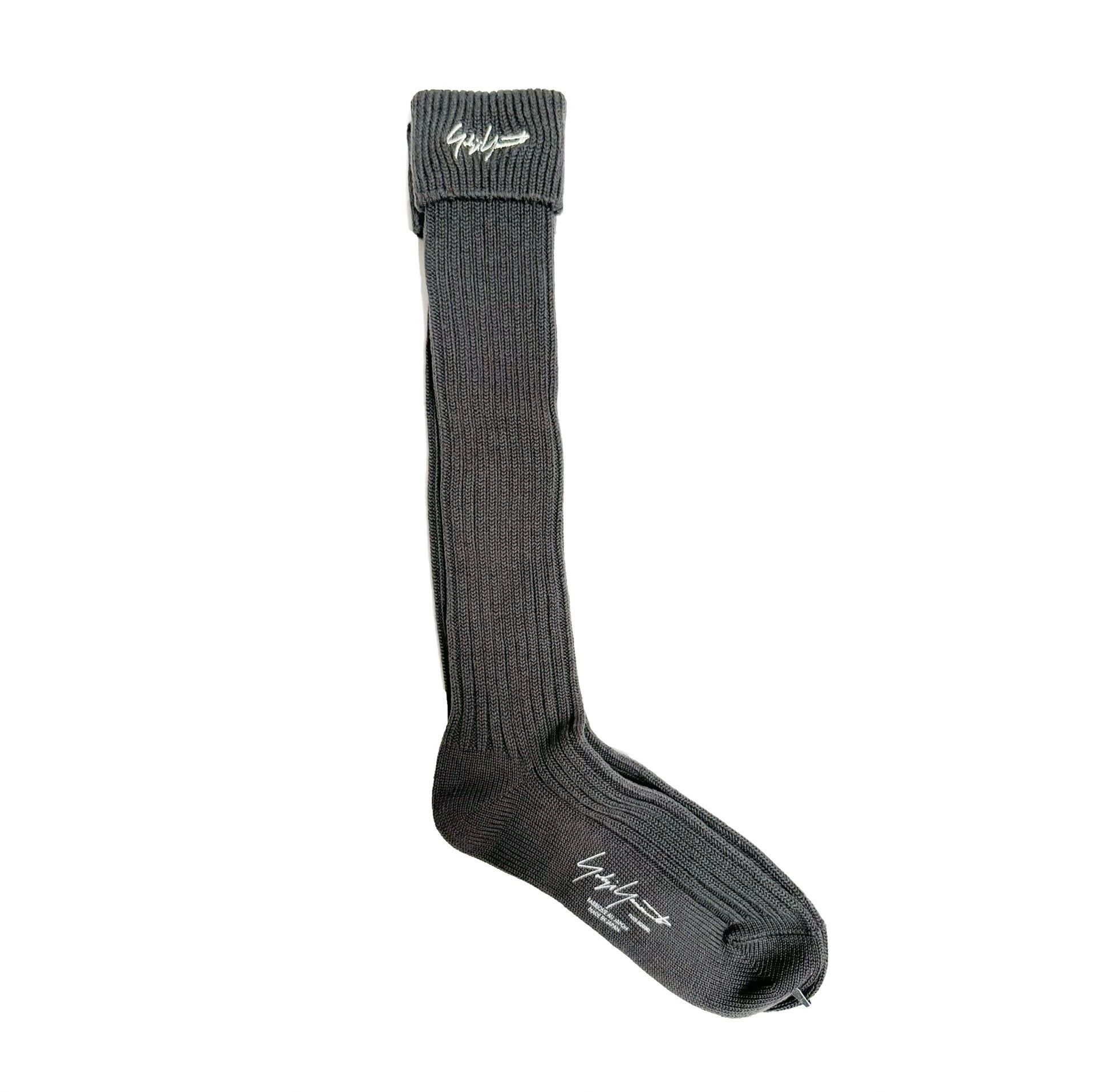 Yohji Yamamoto Yohji Yamamoto Pour Homme Gray Long Socks Size ONE SIZE - 1 Thumbnail