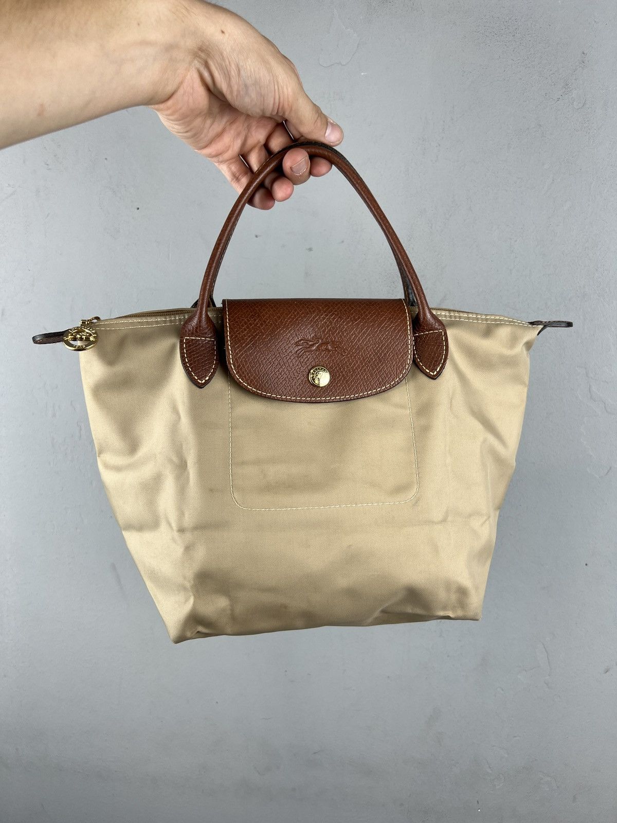 Longchamp Longchamp Le Pilage Beige Shoulder Tote Bag Grailed