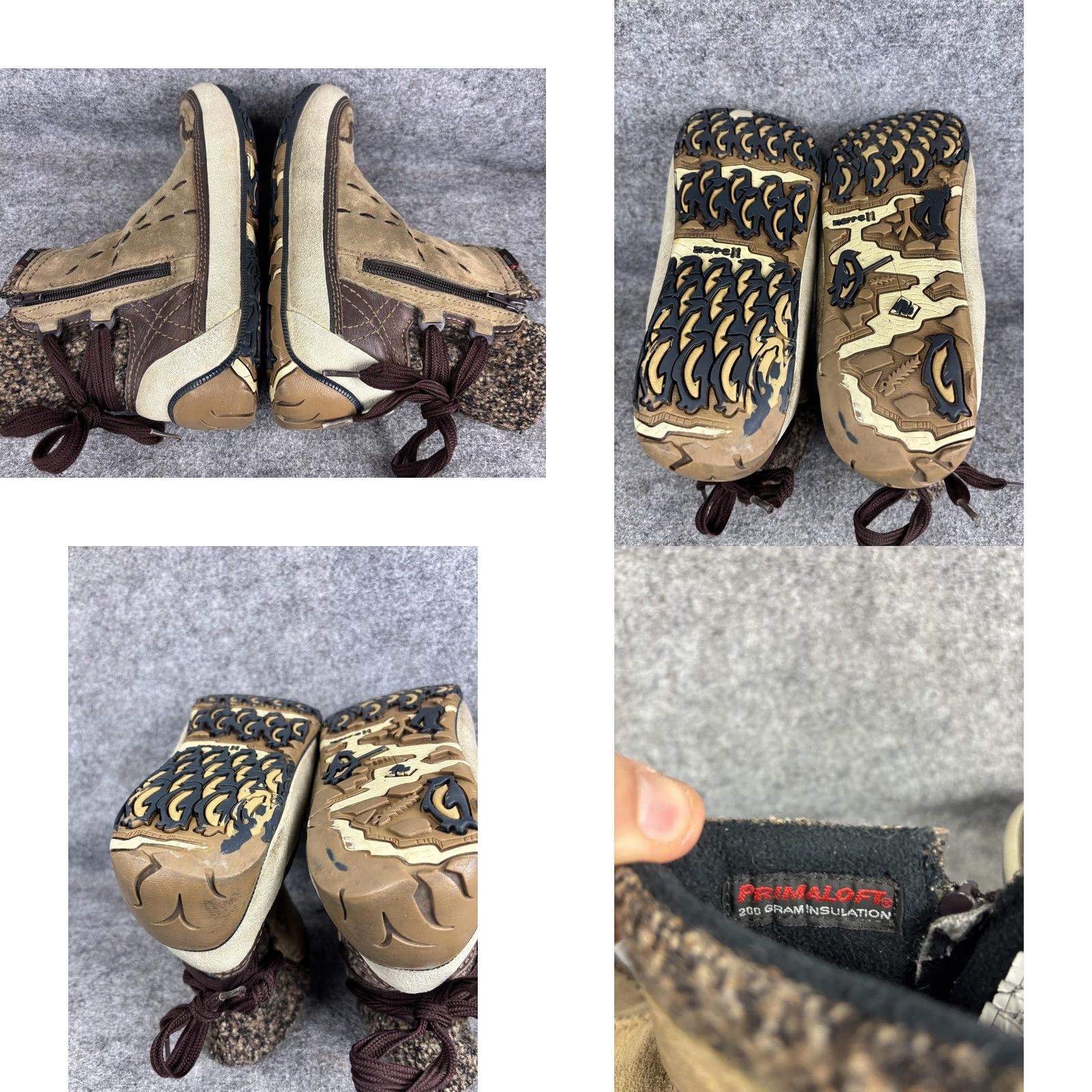 Merrell Merrell Puffin Mtn Womens Boots Winter Brown Suede Ankle 9.5 Zip Non-Slip Lined Insulated Snow Booties Size US 10 / IT 40 - 8 Thumbnail