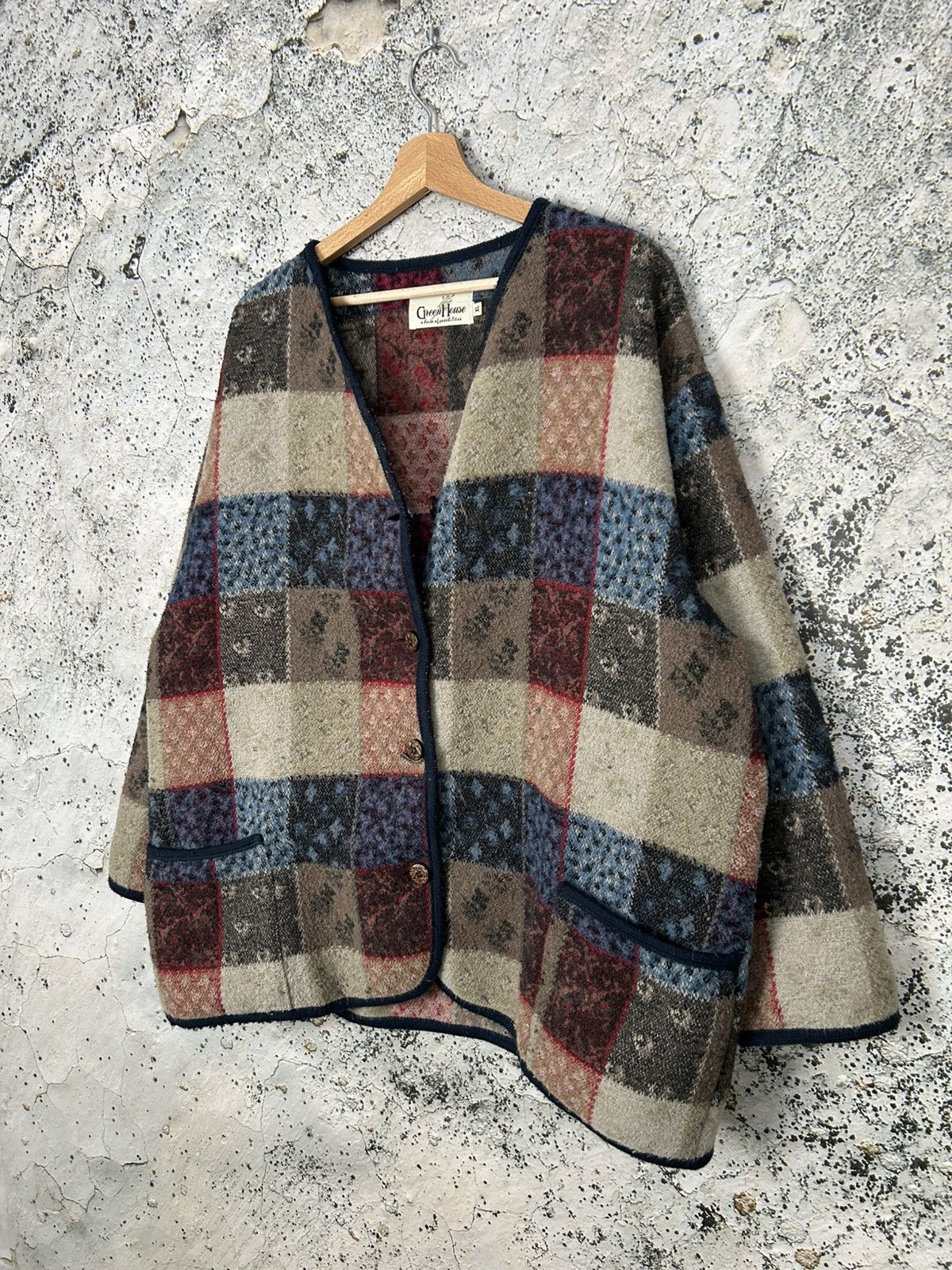 Vintage Vintage Handmade Japanese Cardigan Wool Archive Grunge Punk Size US XL / EU 56 / 4 - 2 Thumbnail