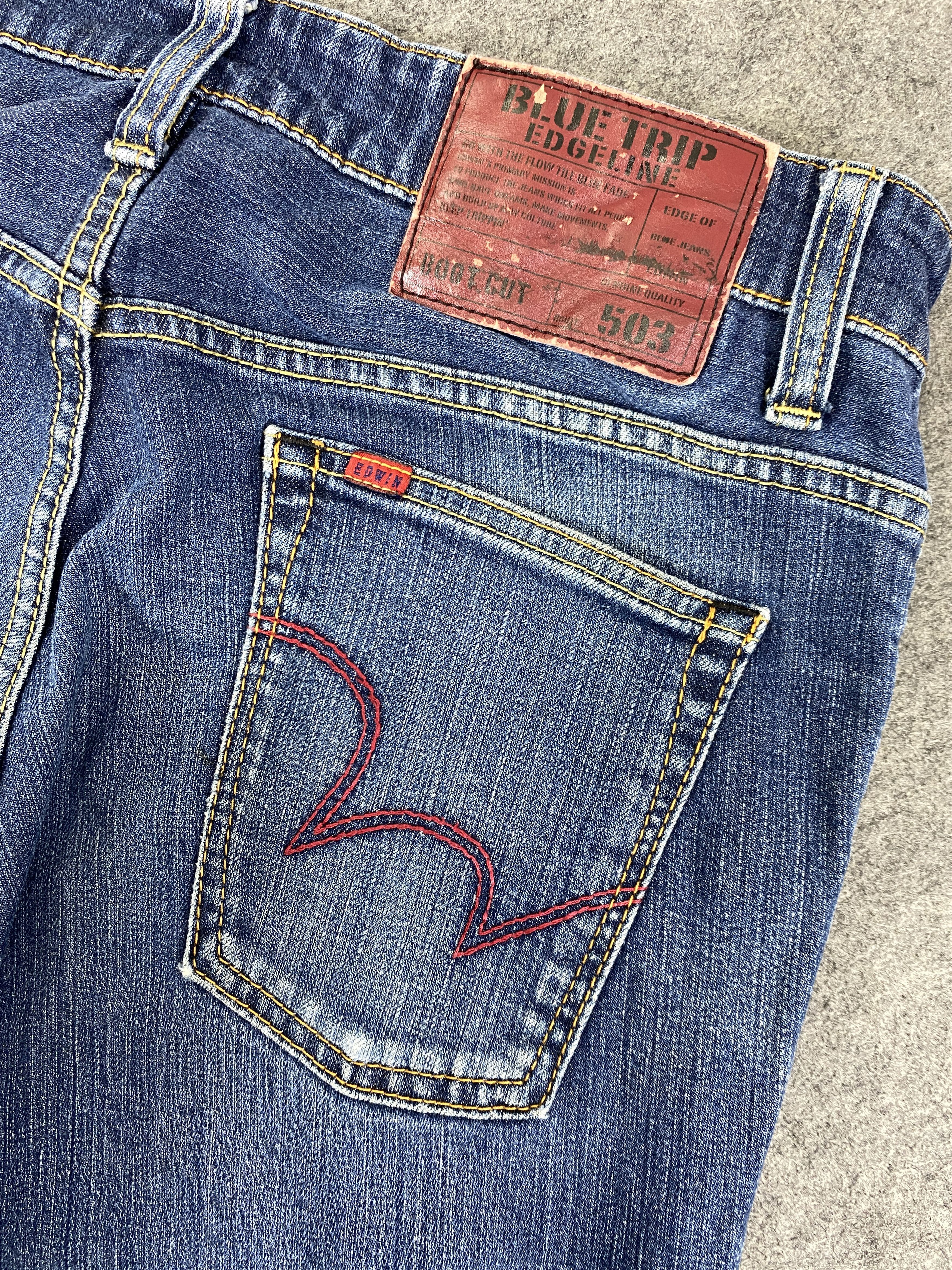 Japanese Brand Vintage Edwin 503 Flare Boot Cut Jeans 33x29.5 - JN3274 Size US 33 - 11 Thumbnail