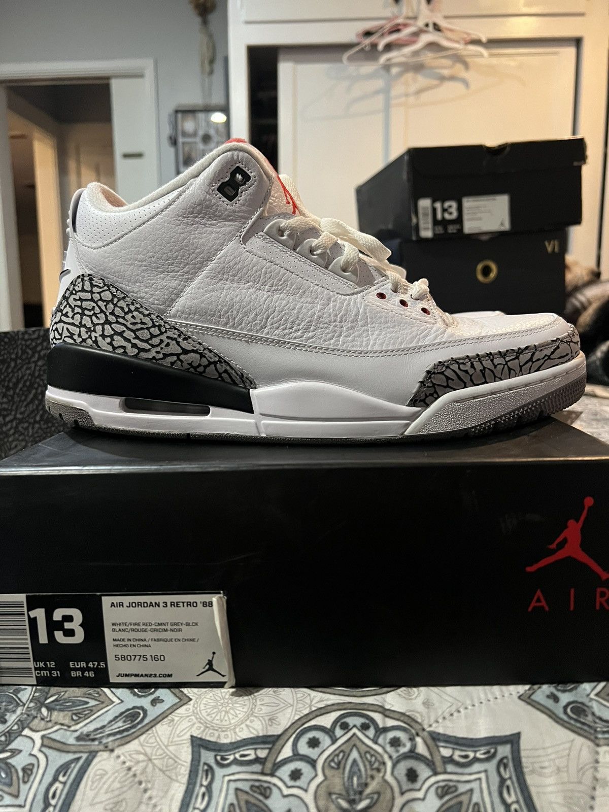 Jordan Brand Jordan 3 Retro ’88 “White Cement” (2013) – Size 13 Size US 13 / EU 46 - 2 Thumbnail
