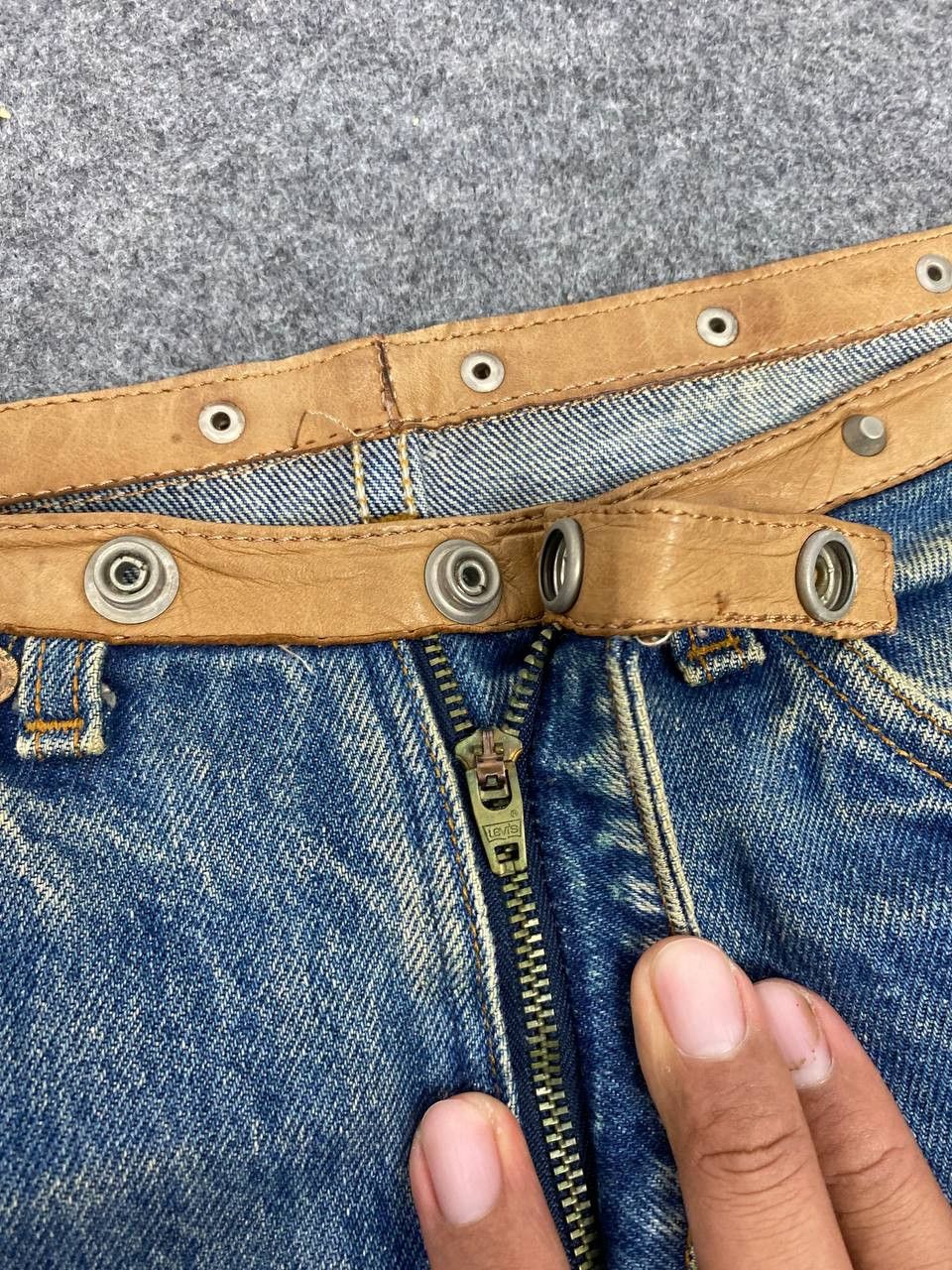Levi's vintage levis orange tab custom leather g.guaglianone italy Size US 32 / EU 48 - 13 Thumbnail