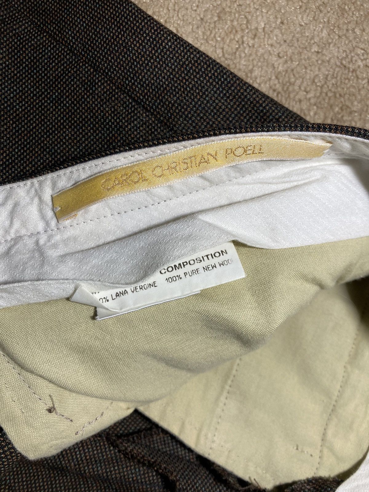 Carol Christian Poell AW99 Carol Christian Poell Wool Pants CCP 1999 2000 Suit Raw Size US 30 / EU 46 - 8 Thumbnail