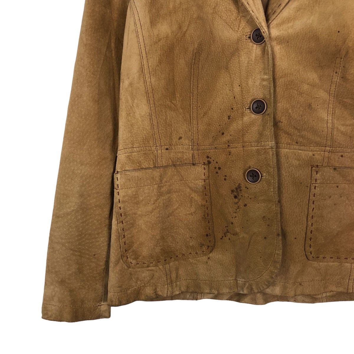 Japanese Brand 🔥Vintage Leather Jacket Eddie Bauer Issey Miyake Size US M / EU 48-50 / 2 - 4 Thumbnail