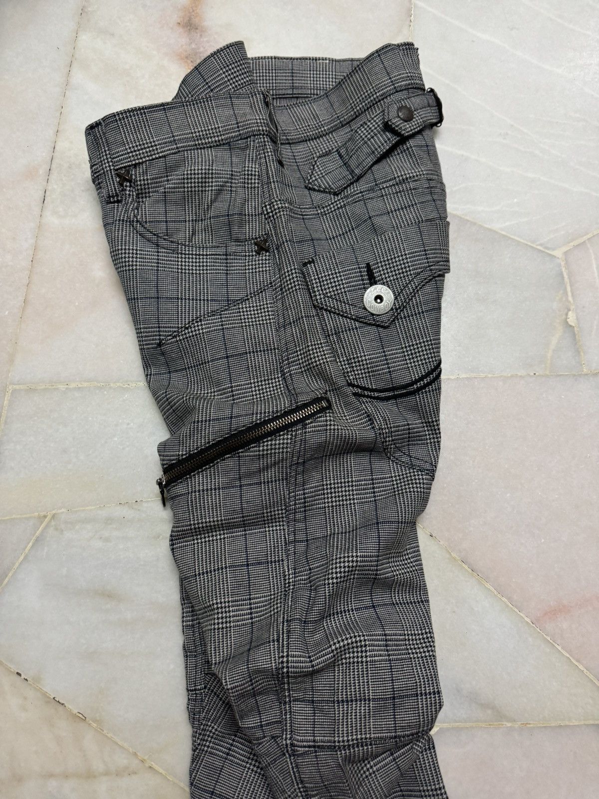 Lee RARE VINTAGE LEE COWBOY TARTAN ZIPPER CARGO BUCKLE BACK Size US 29 - 9 Thumbnail
