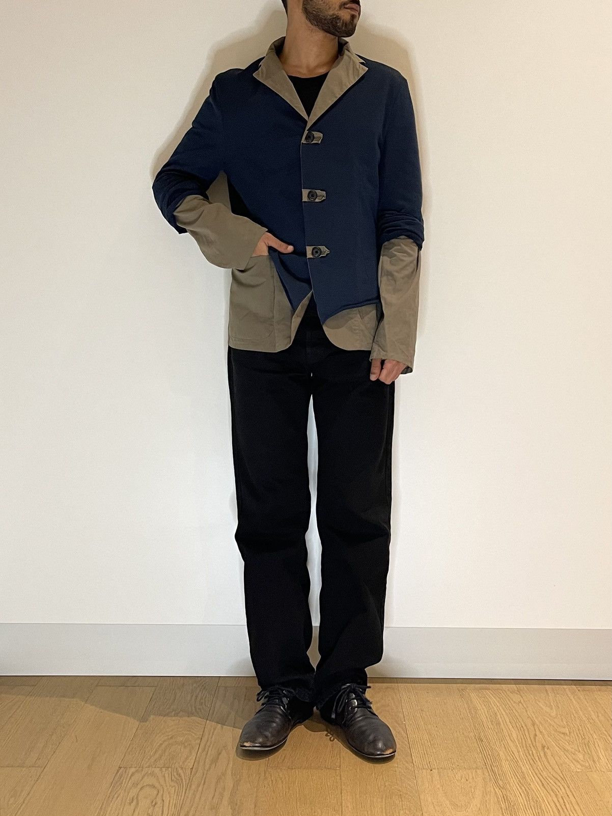 Kolor Spring 2010 Layered Mixed Wool Blazer Jacket