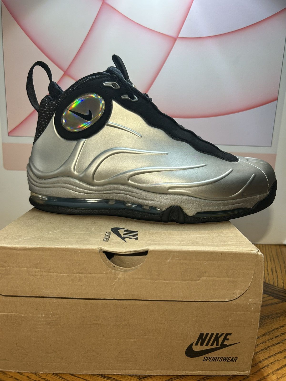 Nike Size 11 - Nike Total Air Foamposite Max Metallic Silver 2011 Size US 11 / EU 44 - 7 Thumbnail