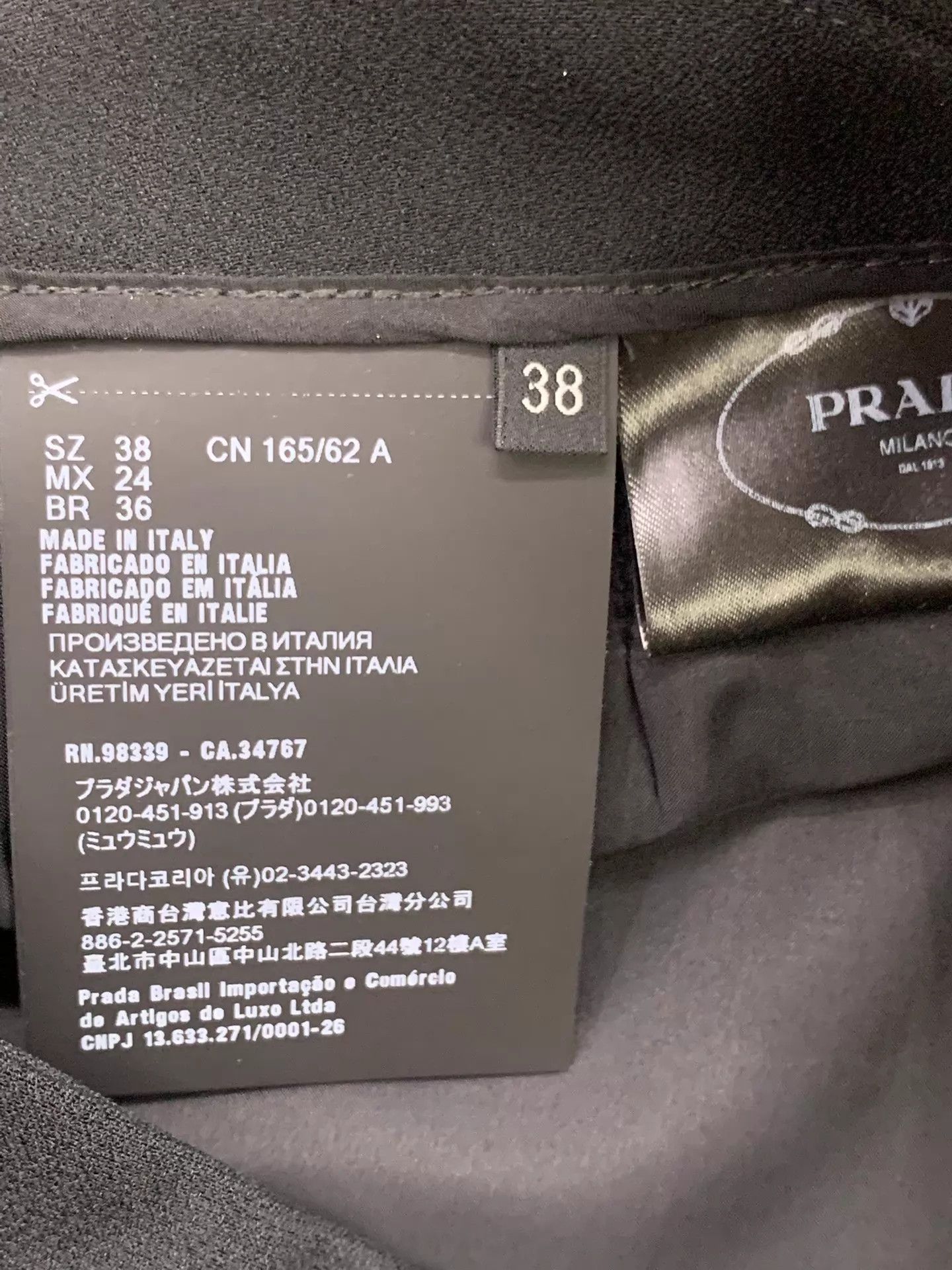 Prada Prada Women's Black Crystal Trimmed Skirt 38 New Size 26" / US 2 / IT 38 - 5 Thumbnail