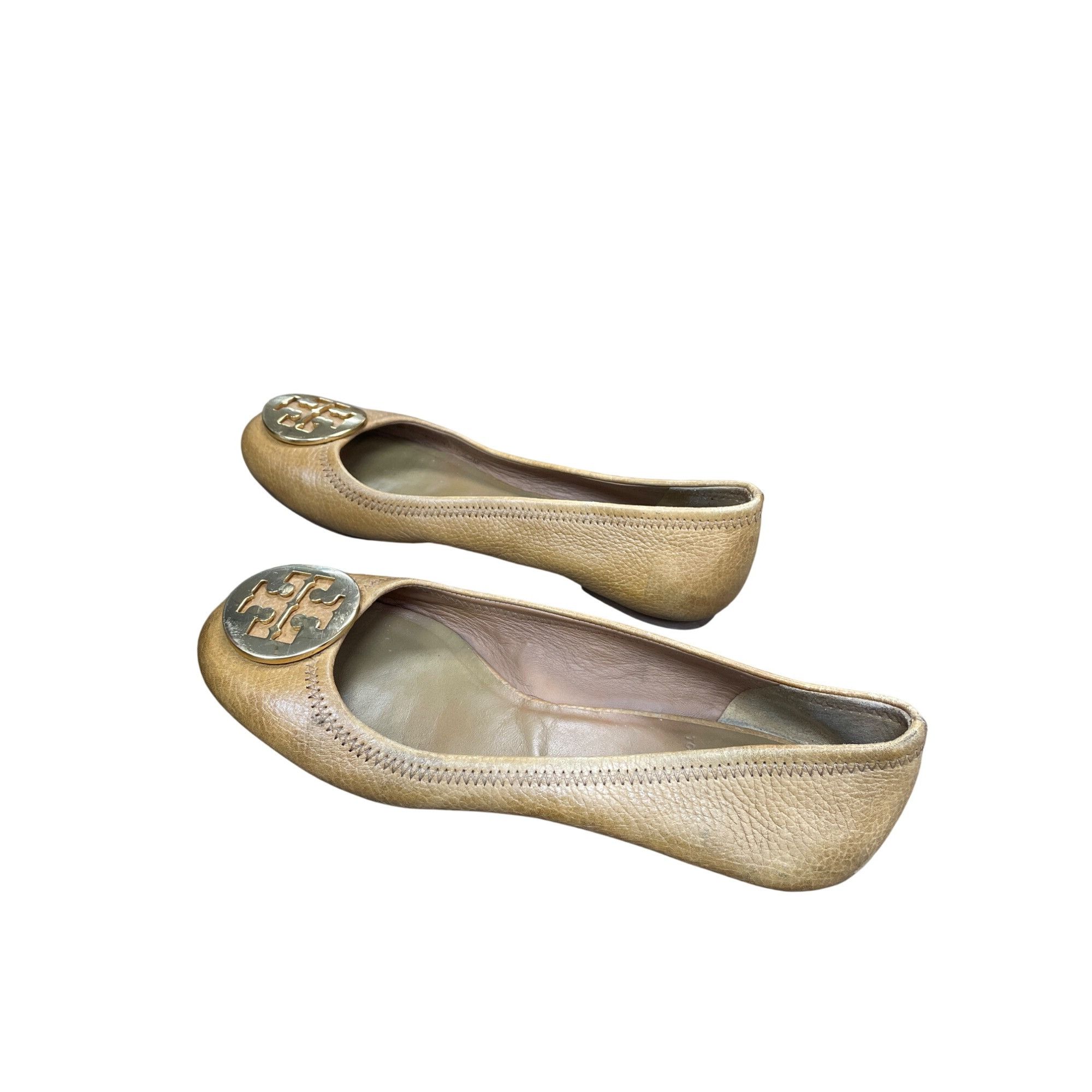 Tory Burch Tory Burch Womens Brown Leather Slip-On Flats Size 7M SKU 91 Size US 7 / IT 37 - 3 Thumbnail