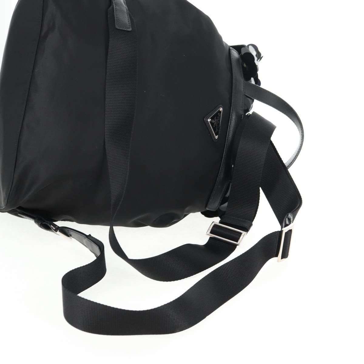 Prada PRADA Sequin Backpack Nylon Black Silver Size ONE SIZE - 9 Thumbnail