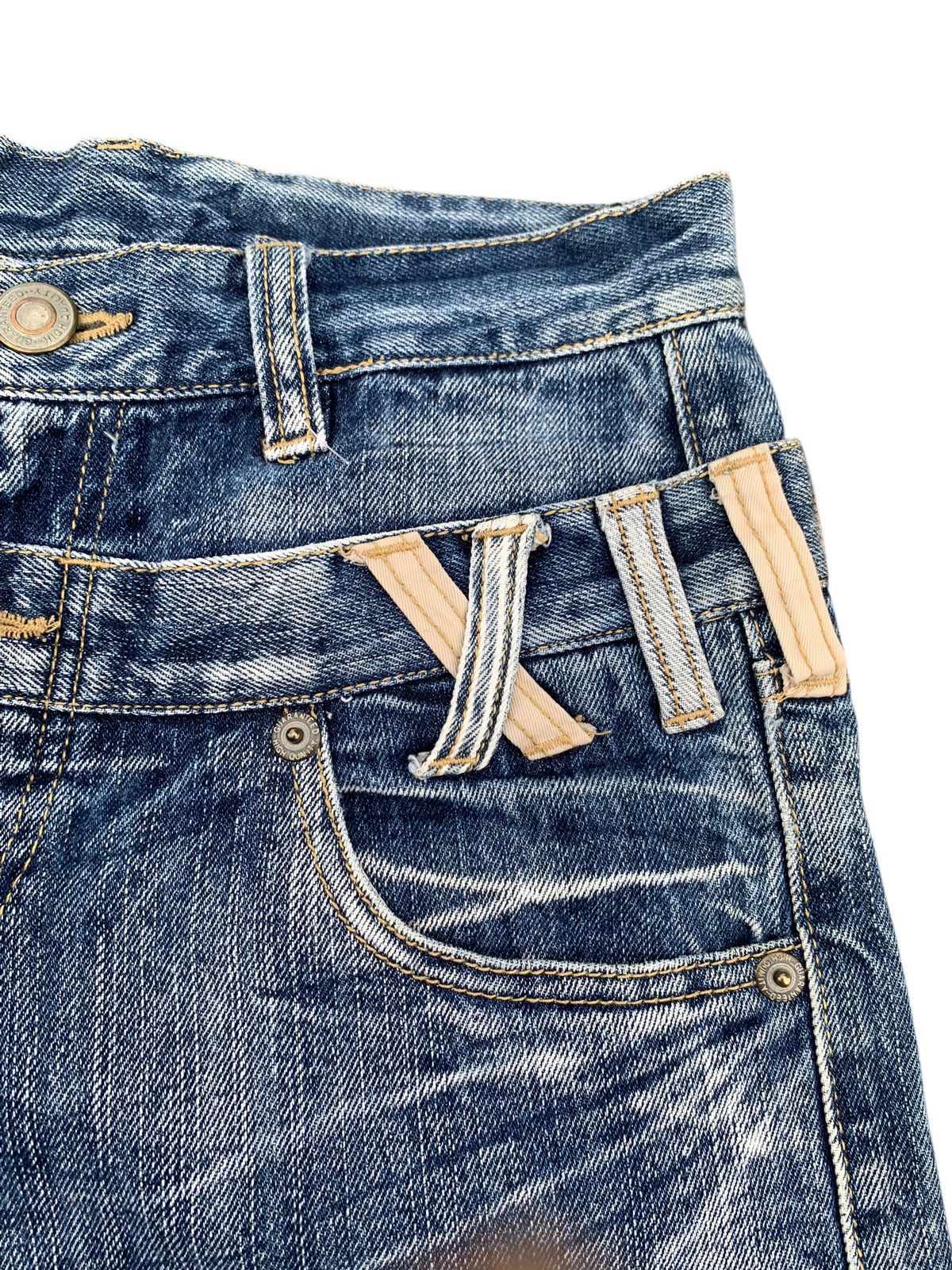 Kapital DOUBLE WAIST MUDMAX RUSTY PUNK JAPANESE DISTRESSED DENIM Size US 28 / EU 44 - 11 Thumbnail
