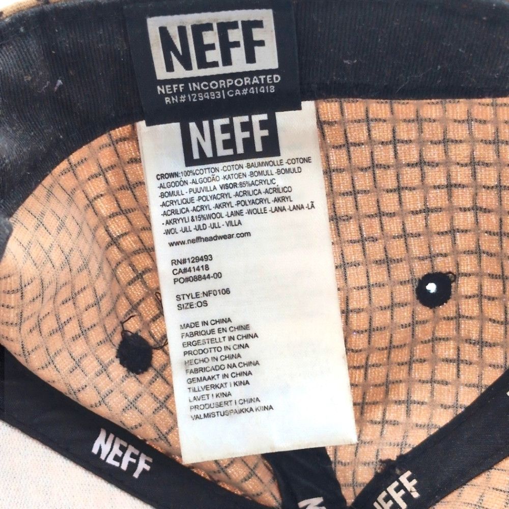 NEFF Neff Black and Tan Baseball Cap Hat STYLE: NF0106 Size ONE SIZE - 1 Thumbnail