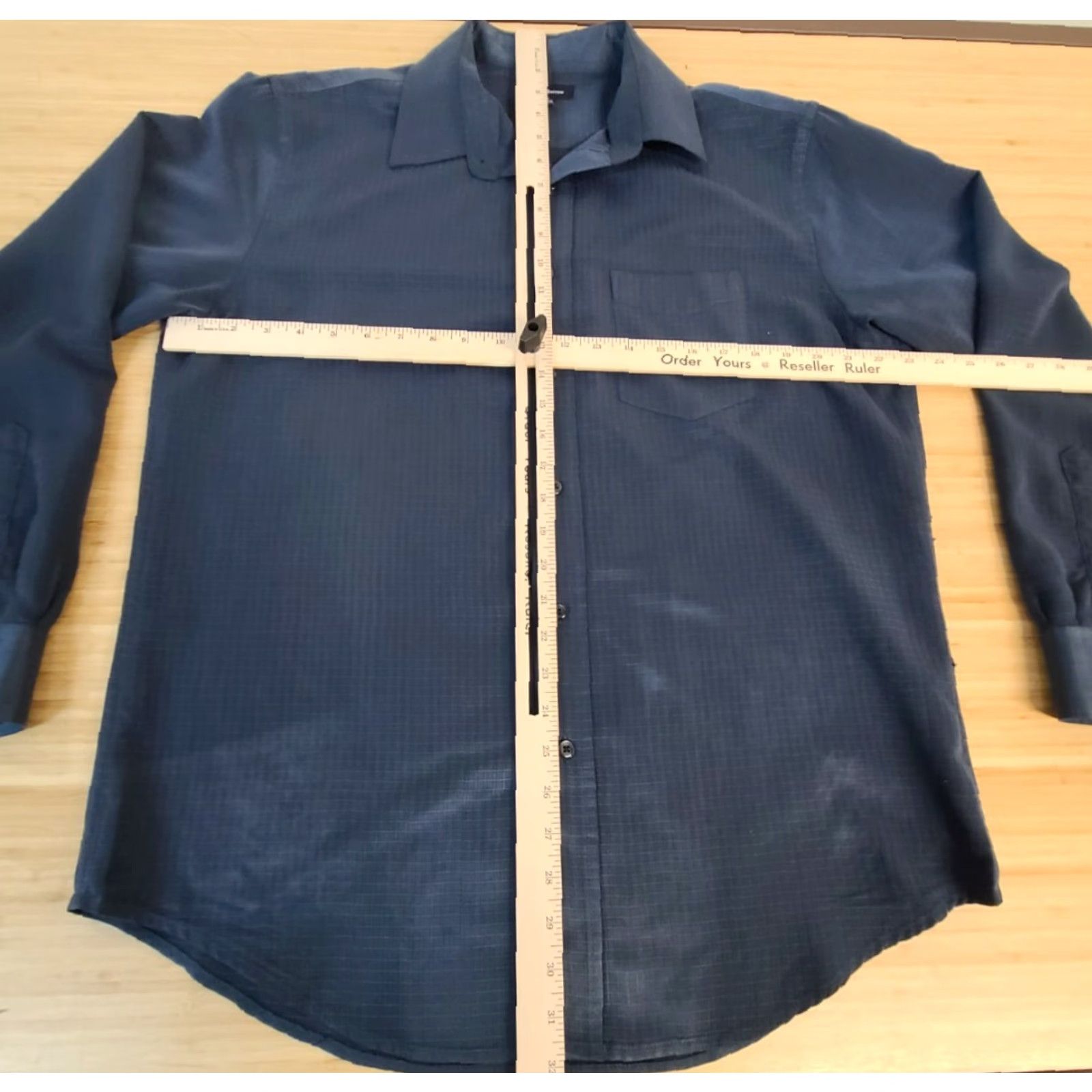 Croft & Barrow Croft&Barrow Mens Large Blue Solid Long Sleeve Button Down Shirt Size US L / EU 52-54 / 3 - 3 Thumbnail