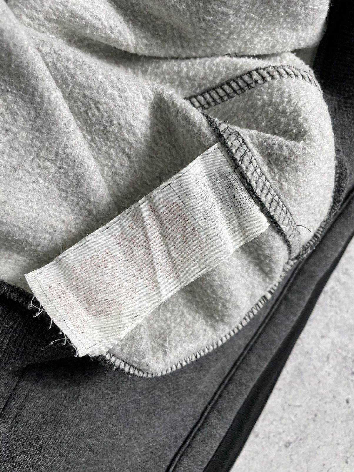Nike × Vintage Vintage Baggy Nike Big Swoosh Drill Hoodie Y2K Grey Size US M / EU 48-50 / 2 - 6 Thumbnail