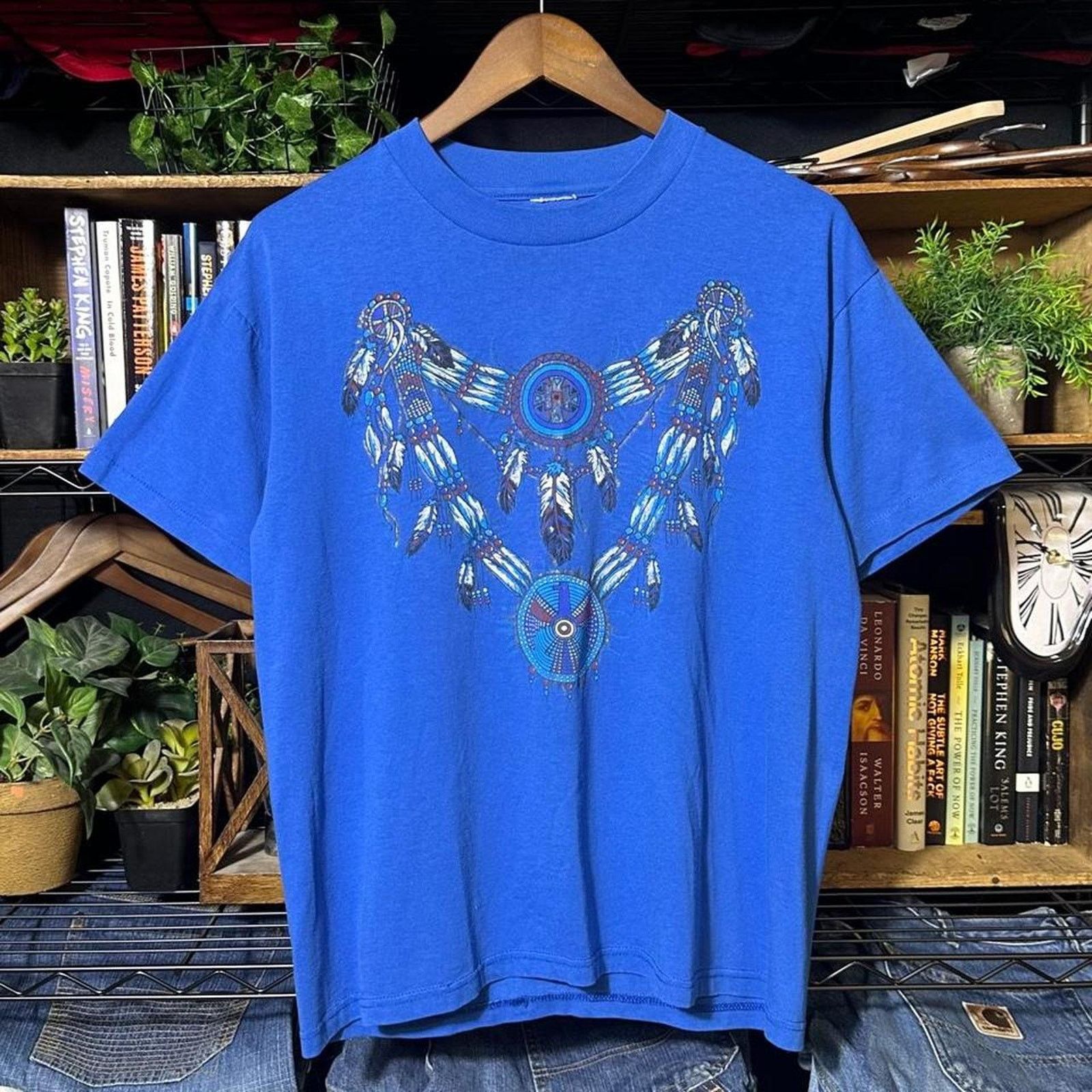 Native Vintage 90s Single Stitch Native American Graphic Tee Shirt Size US S / EU 44-46 / 1 - 1 Thumbnail