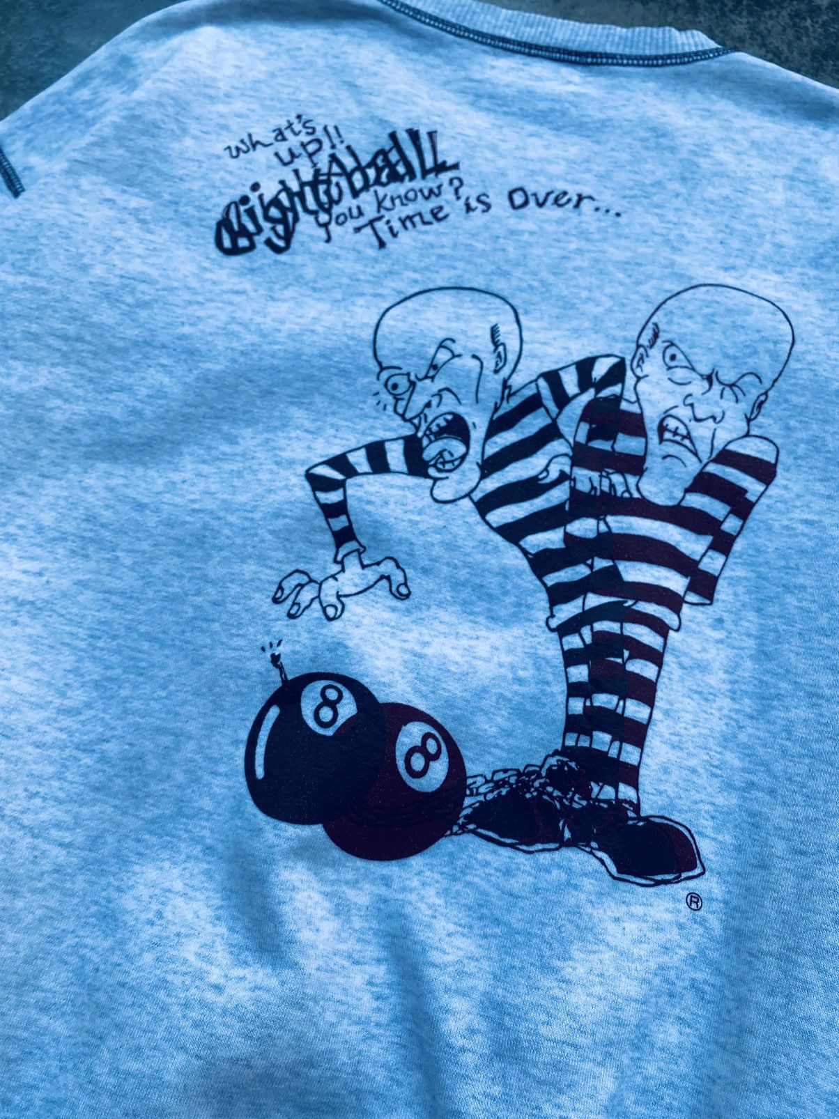 Vintage Vintage 90s Eight Ball Skateboard Back Print Sweatshirt Rare Size US L / EU 52-54 / 3 - 8 Thumbnail