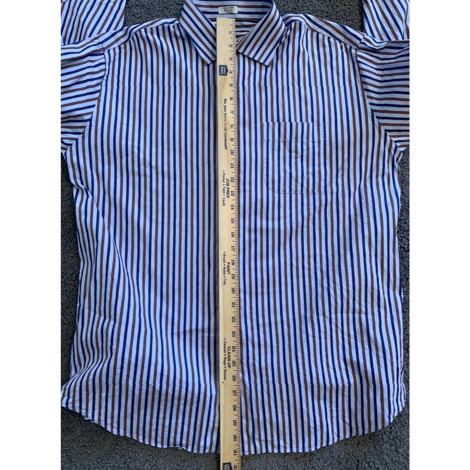 Peter Millar Peter Millar Shirt XL Blue Striped Button-Front Long Sleeve Casual Men's Cotton Size US XL / EU 56 / 4 - 5 Thumbnail