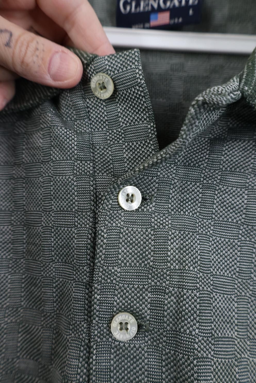 Vintage Vintage 90s Streetwear Checkered Golf Polo Shirt Green USA Size US L / EU 52-54 / 3 - 4 Thumbnail