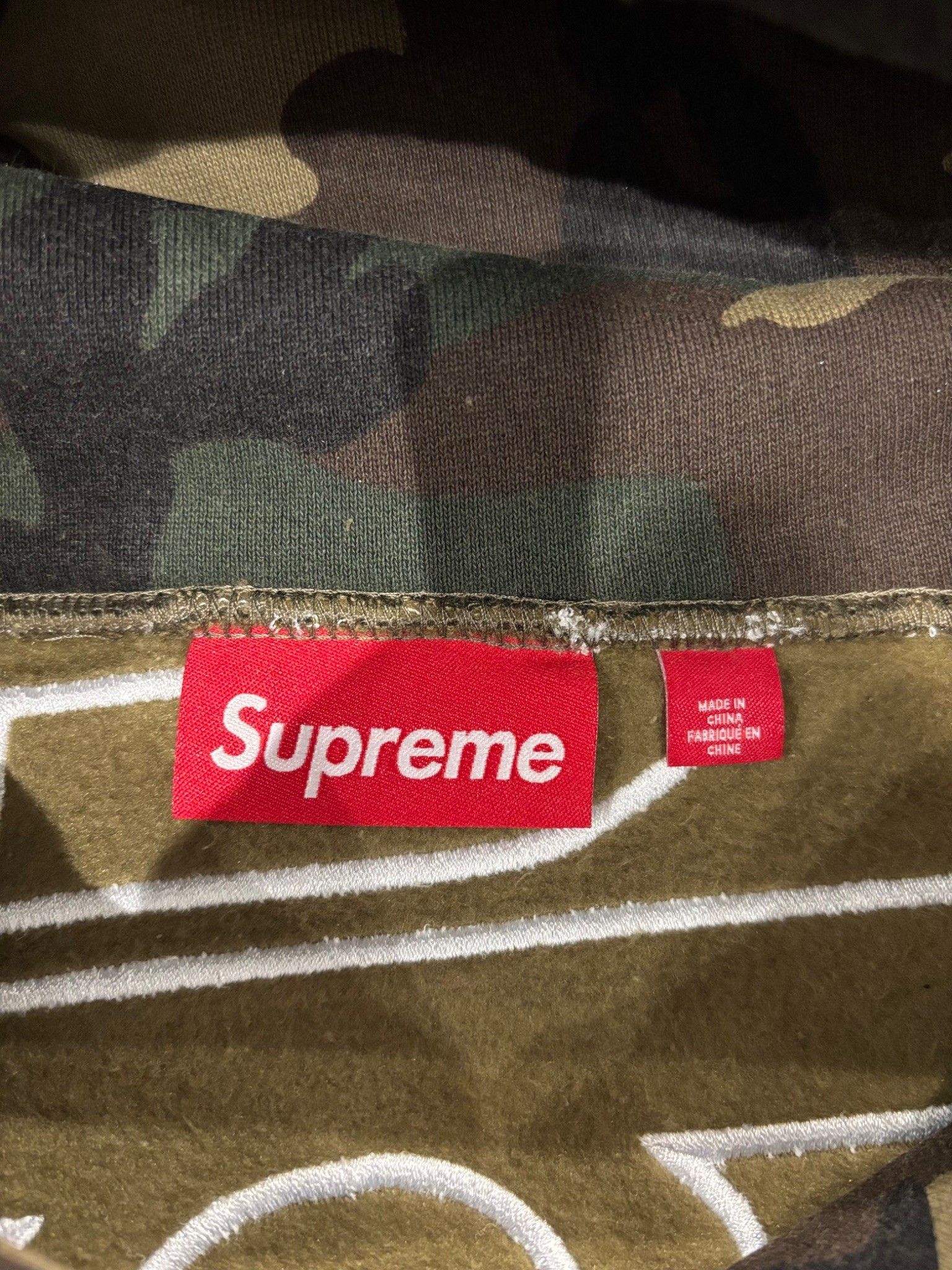Supreme Supreme Satin Applique Hooded Sweatshirt (SS26) Woodland Cam Size US L / EU 52-54 / 3 - 5 Thumbnail