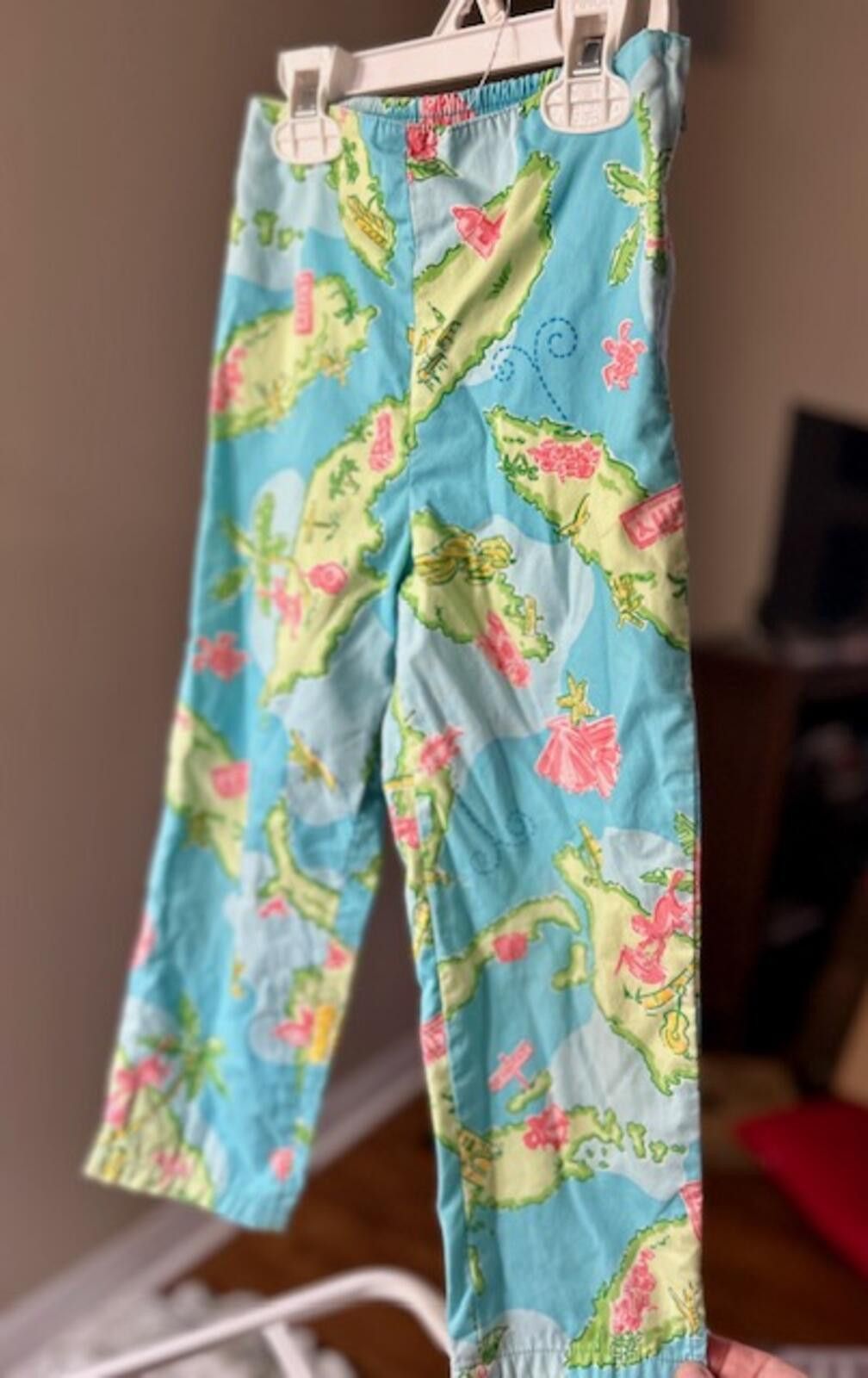 Other Lilly Pulitzer Girls Printed Cotton Pants 4 Island Print Size 24" / US 00 / IT 34 - 1 Thumbnail