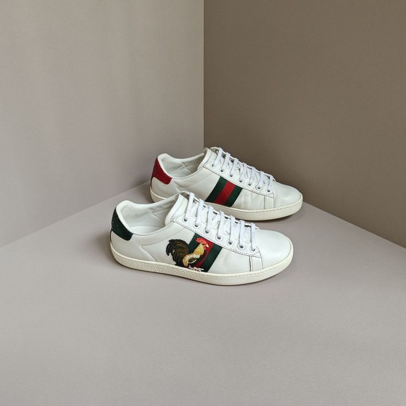 Gucci Gucci Leather Low-Top Fashion Sneakers -2508 Size US 5.5 / EU 38 - 6 Thumbnail